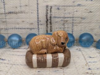 Golden Hound on Bed - Mini Salt and Pepper Set