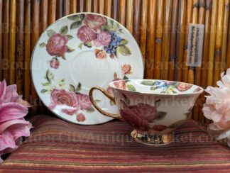 Grace Roses and Berries Teacup and Saucer