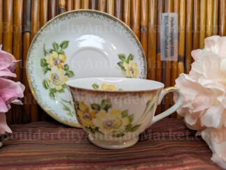Noritake Yellow Wild Rose Teacup and Saucer.