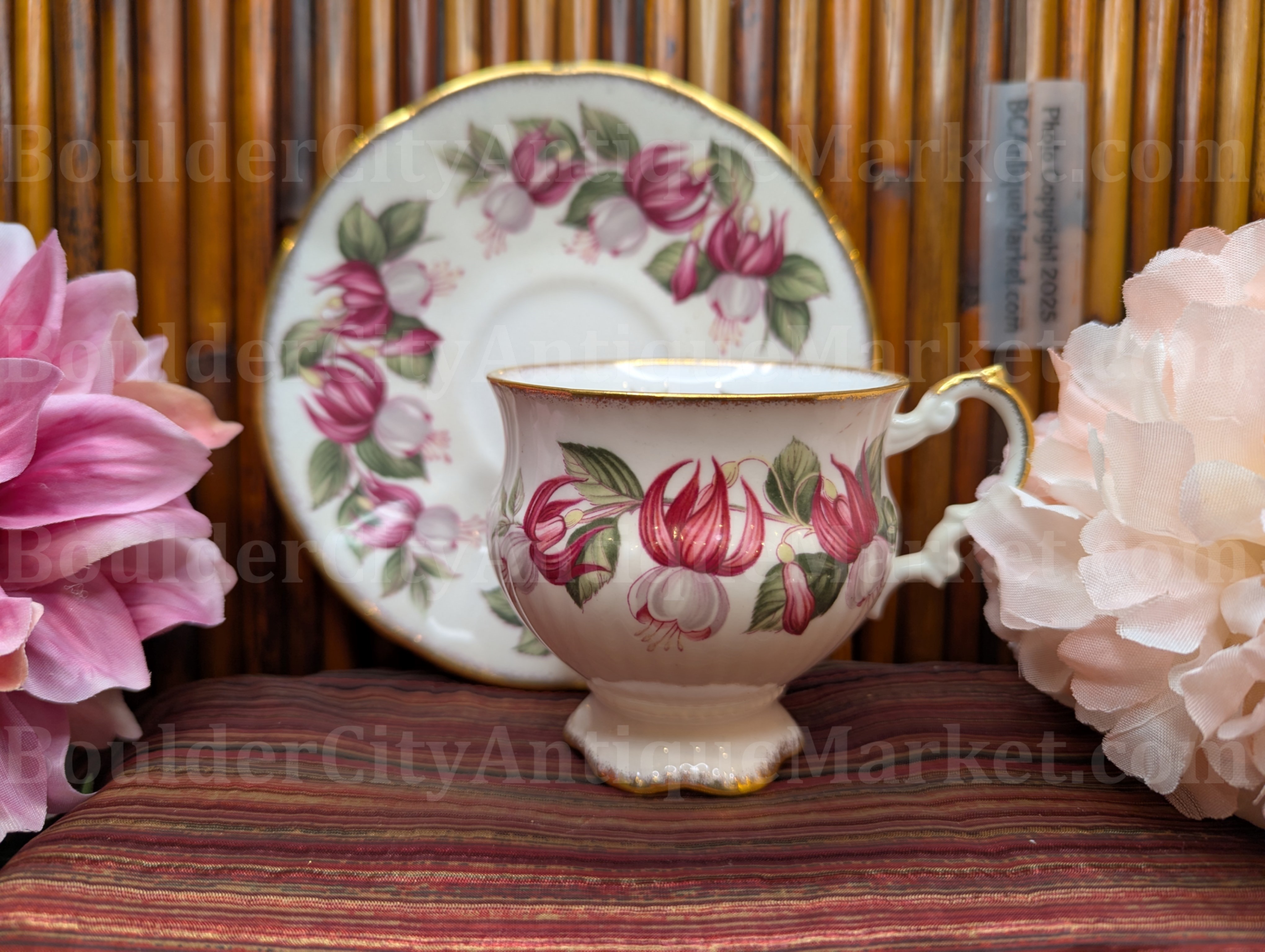 Elizabethan Fuchsia Teacup and Saucer