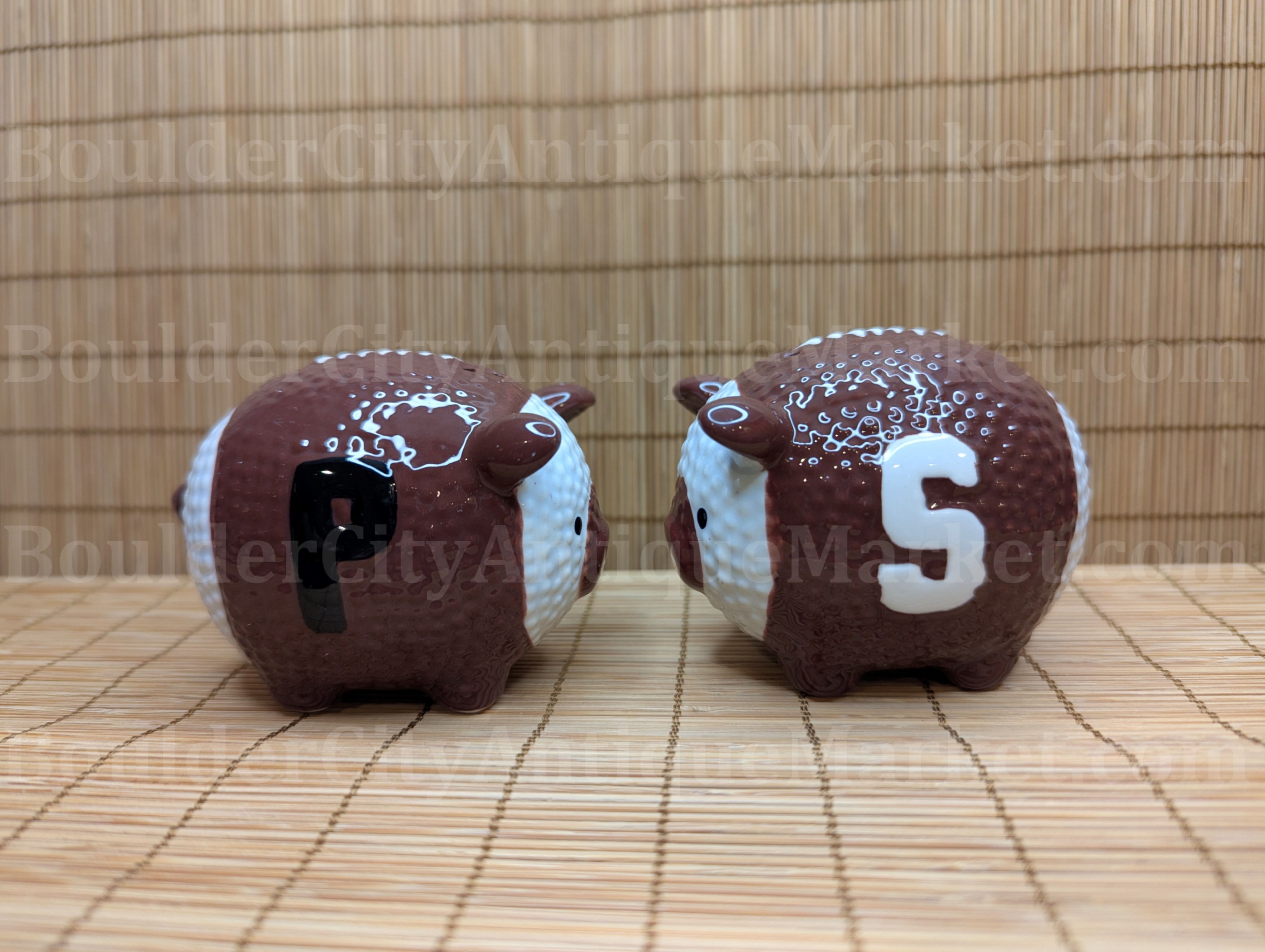 Pigskin Piggies Salt and Pepper Set