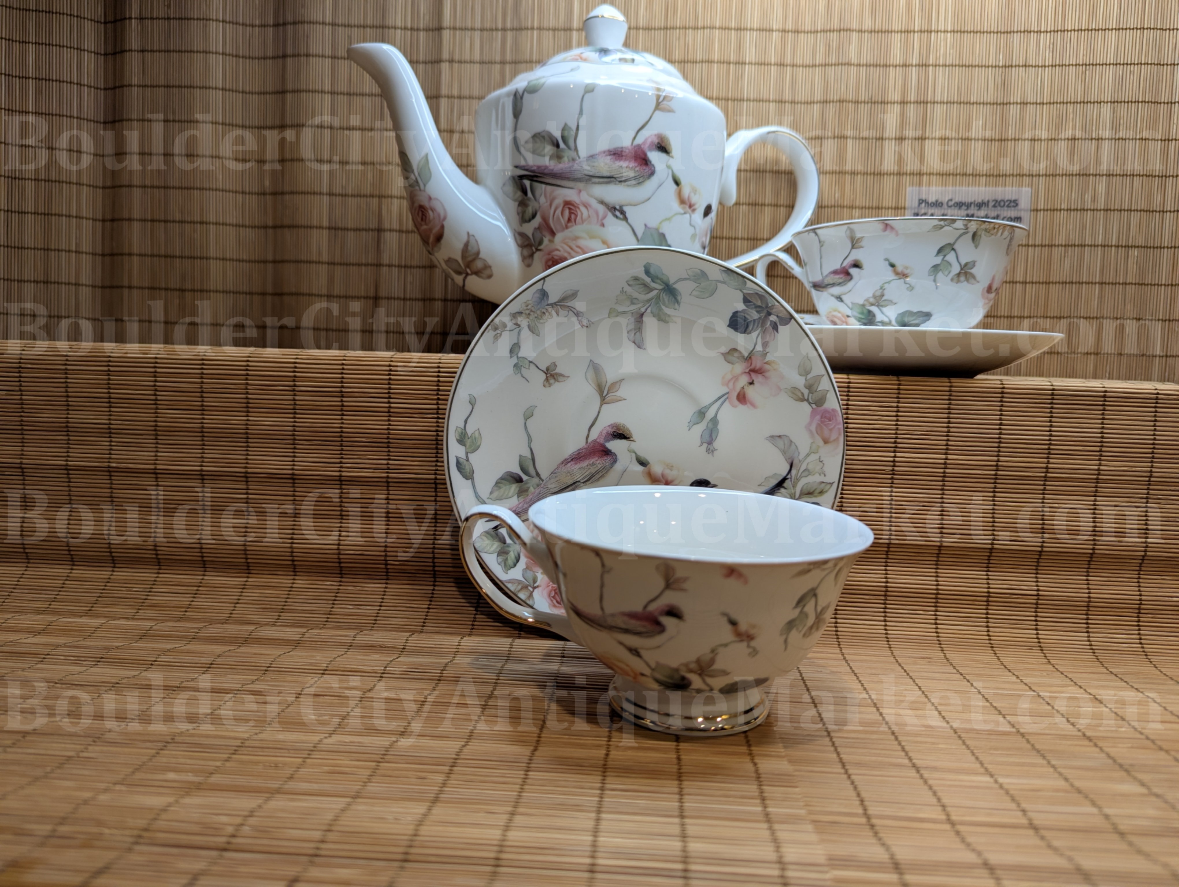 Grace Birds Six Piece Tea Set