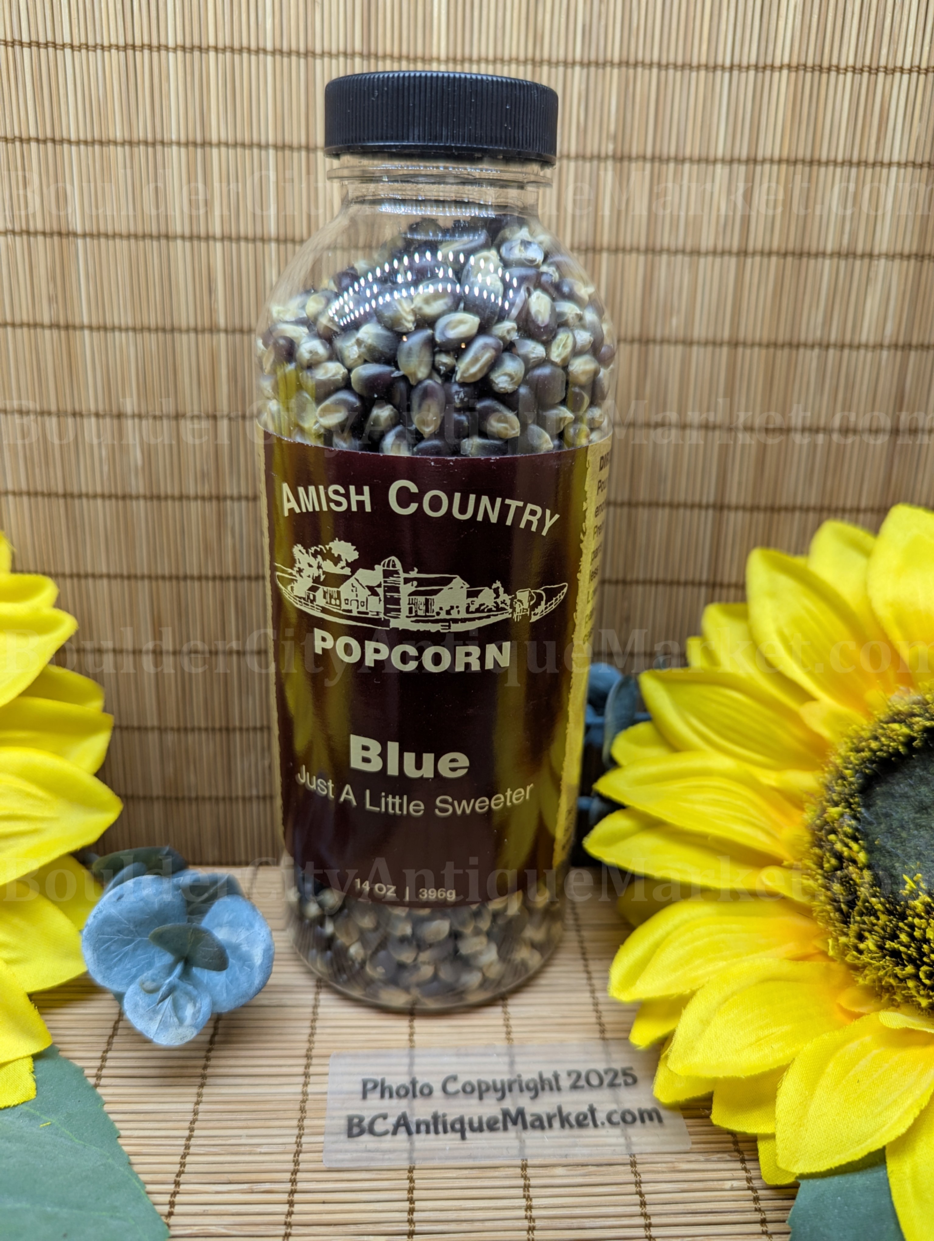 Amish Country Blue Popcorn 14-ounce bottle