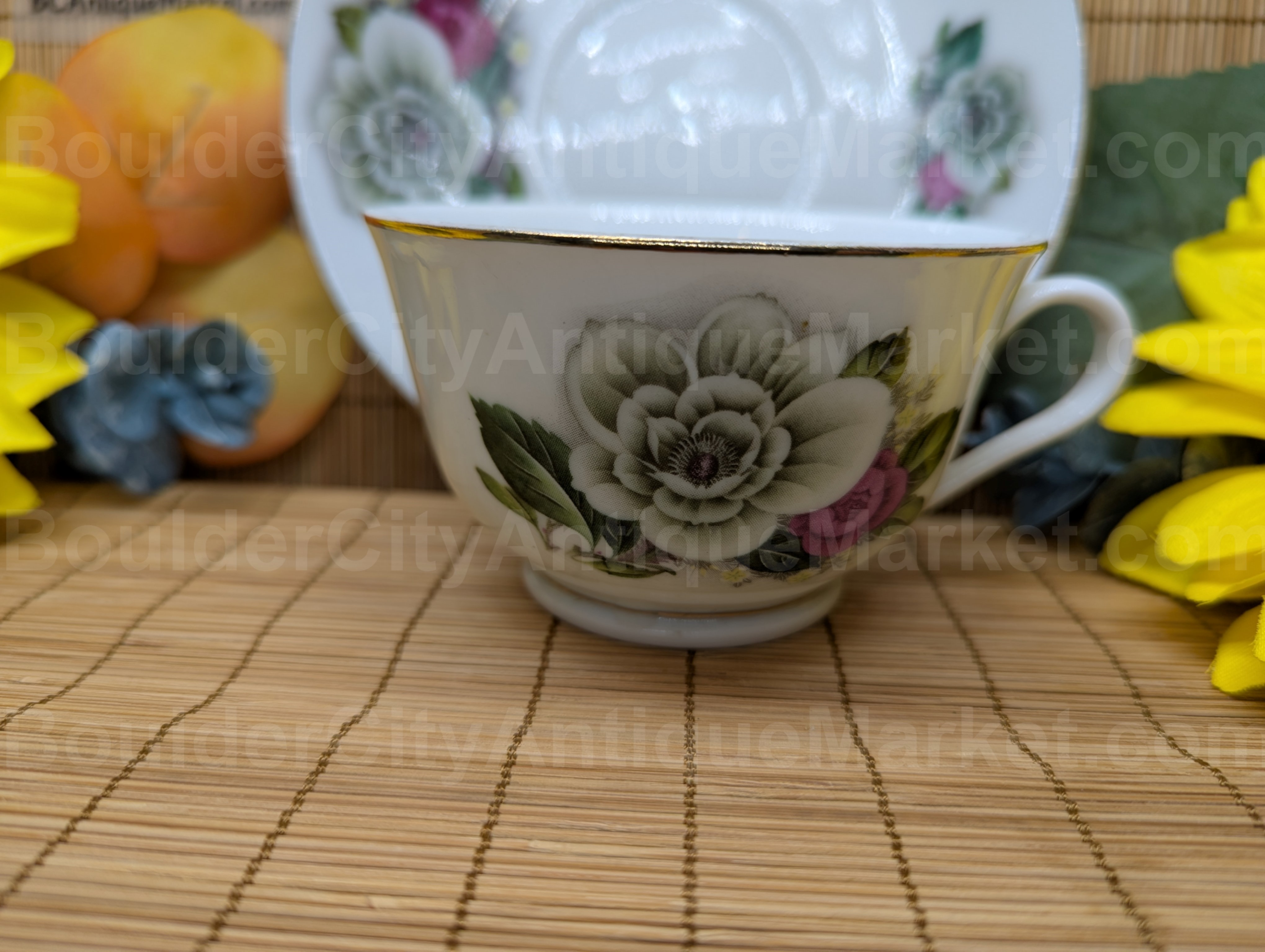 Christmas Rose Teacup and Saucer - Image 2