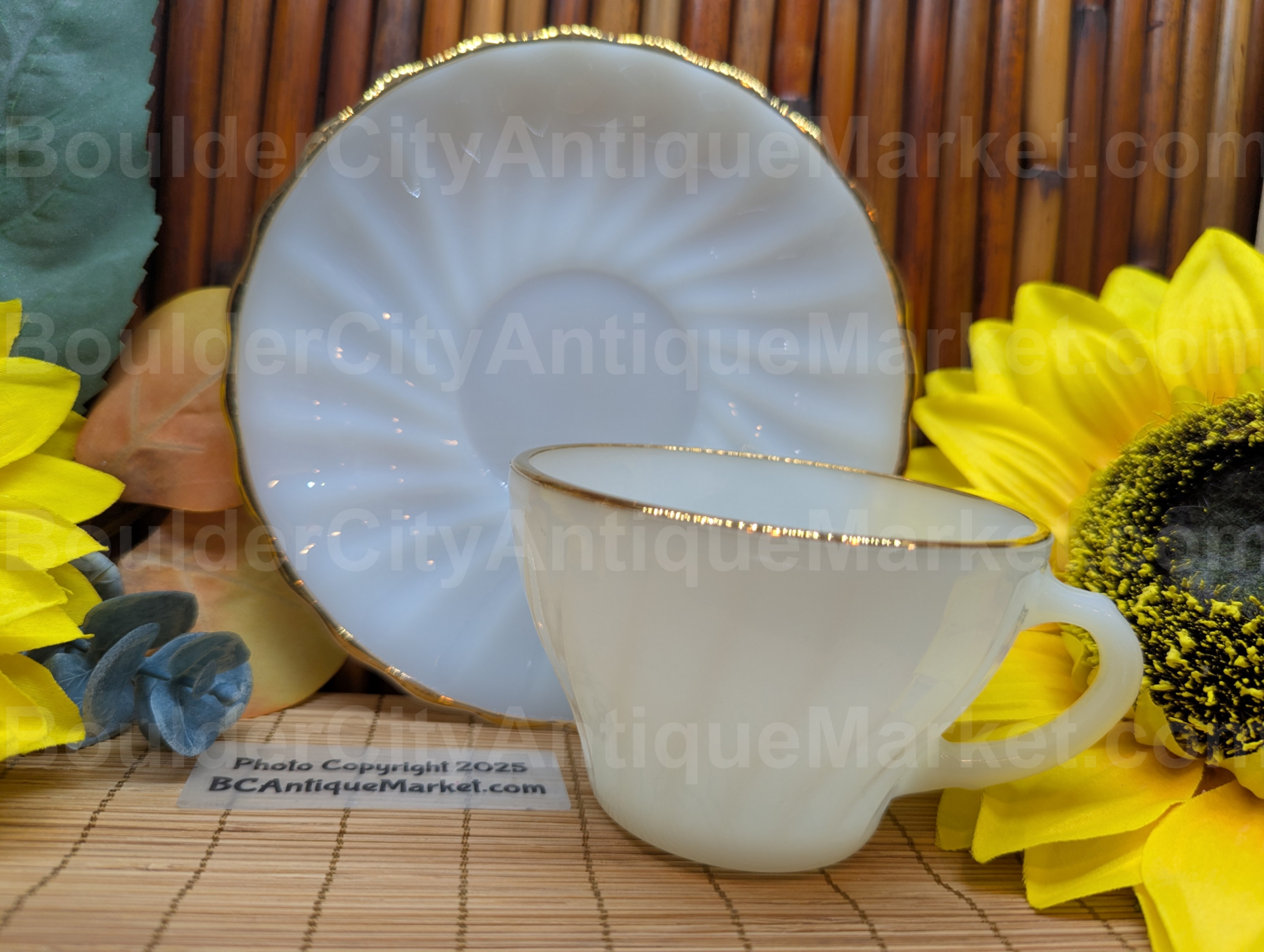 Anchor Hocking Fire King Golden Anniversary Cup and Saucer