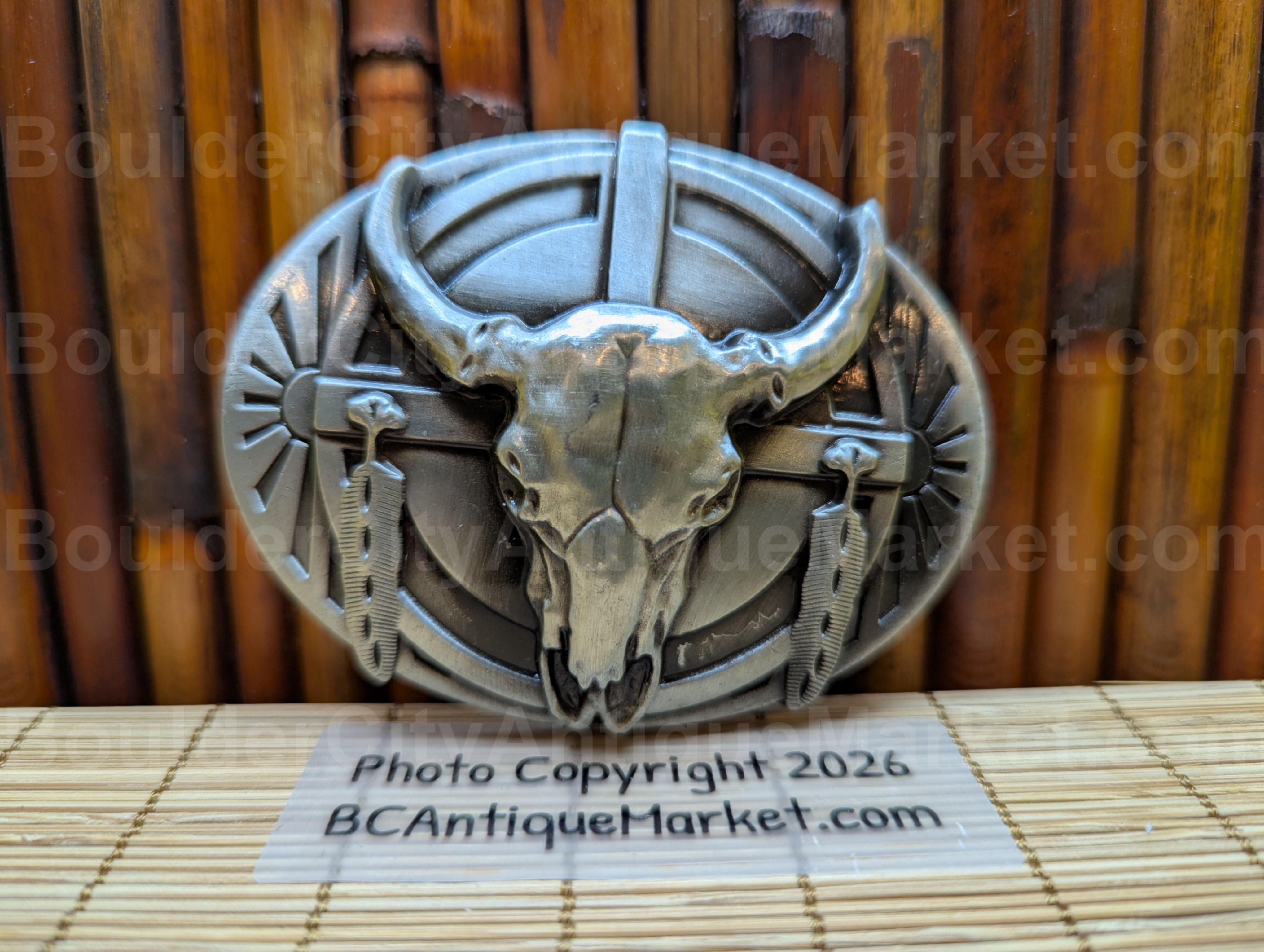 Buffalo Skull Belt Buckle