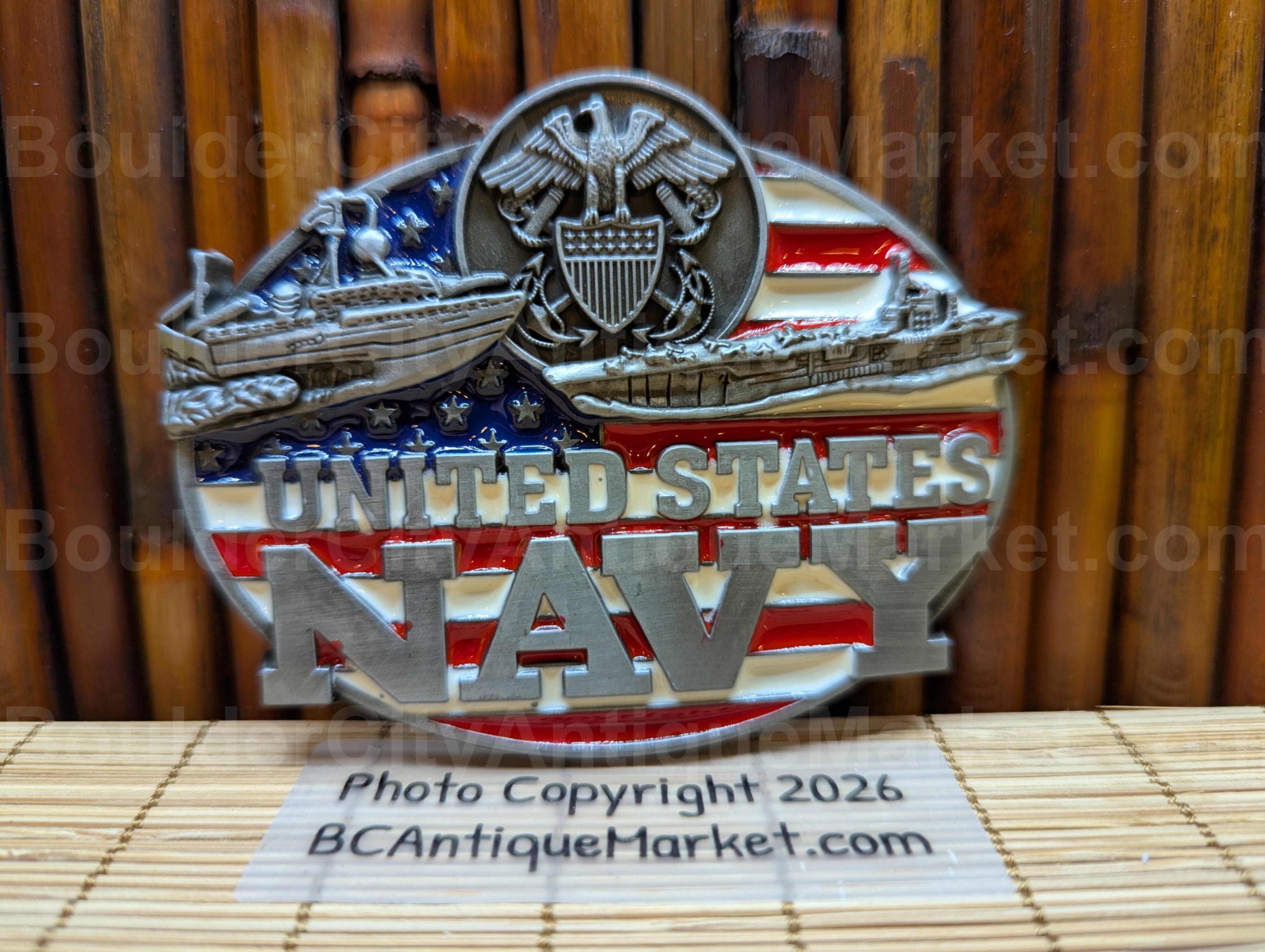 United States Navy Flag Belt Buckle