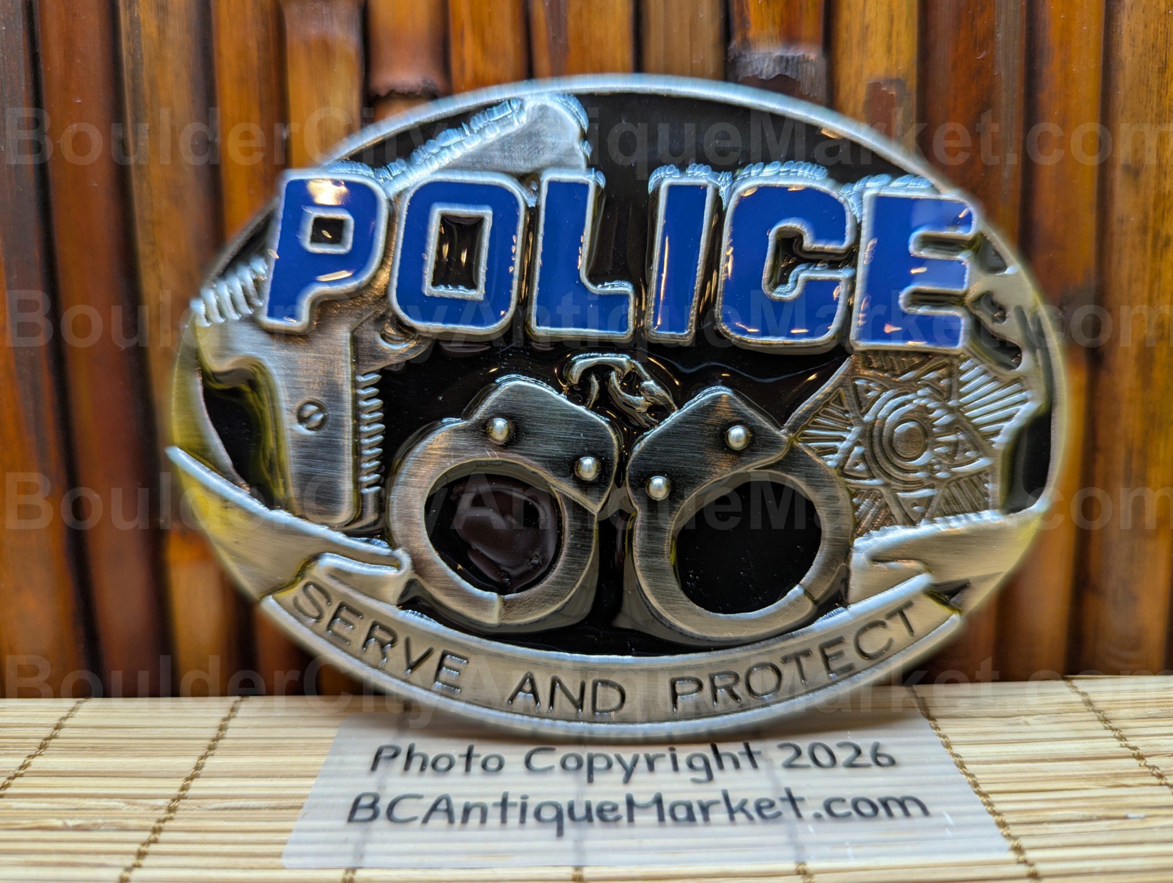 Police Serve and Protect Belt Buckle