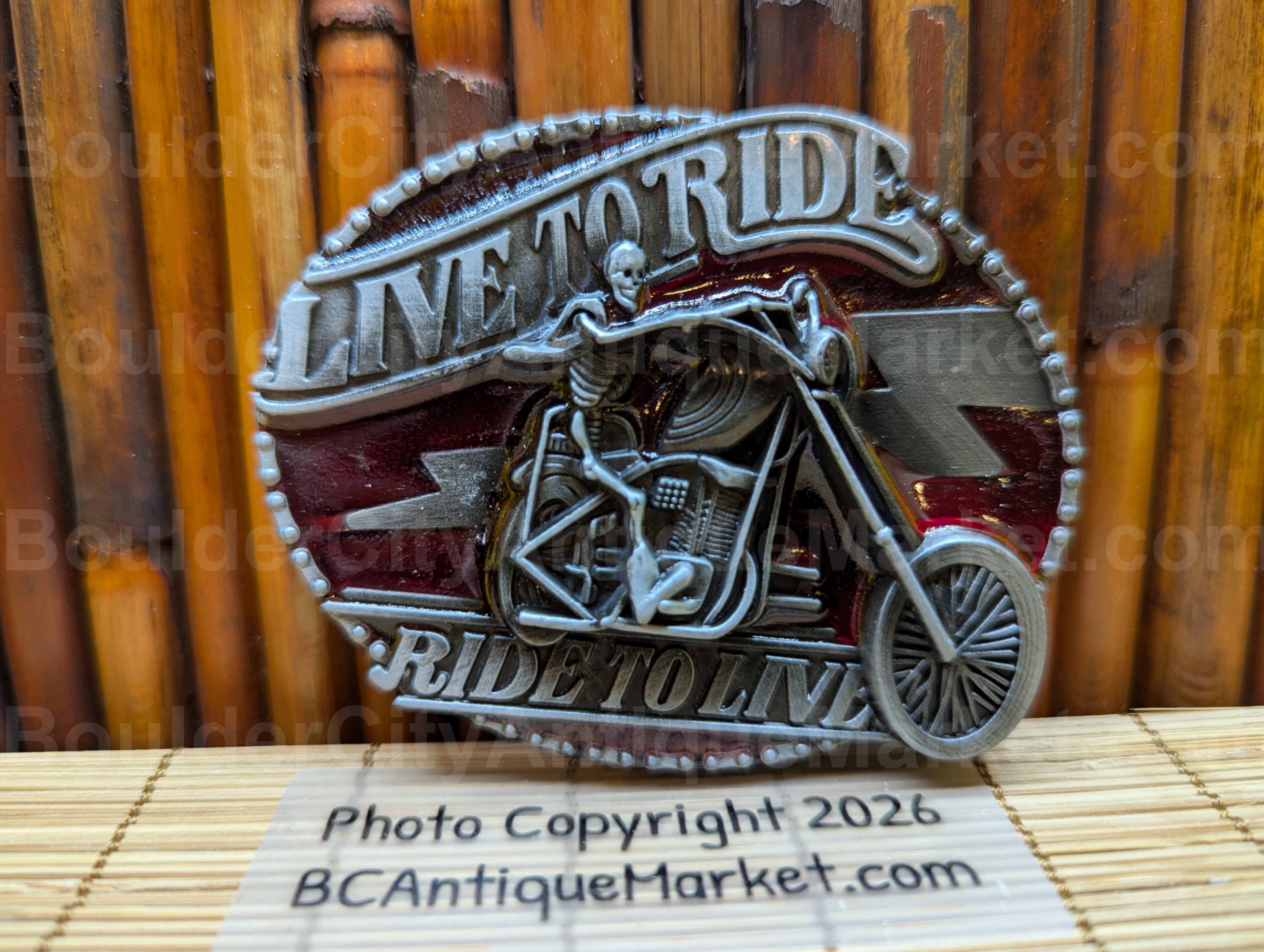 Live To Ride Belt Buckle