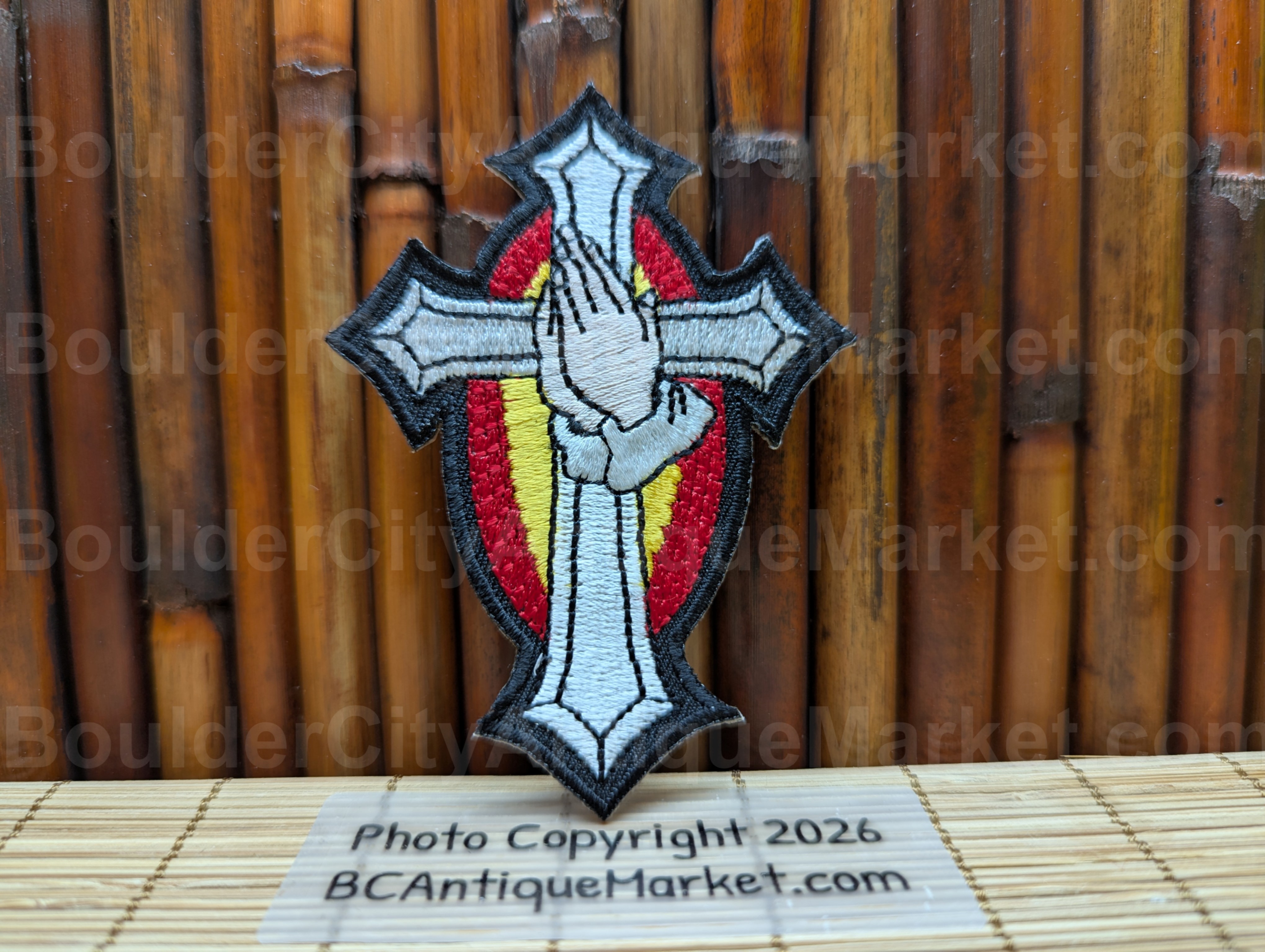 Prayer Cross Iron On Patch