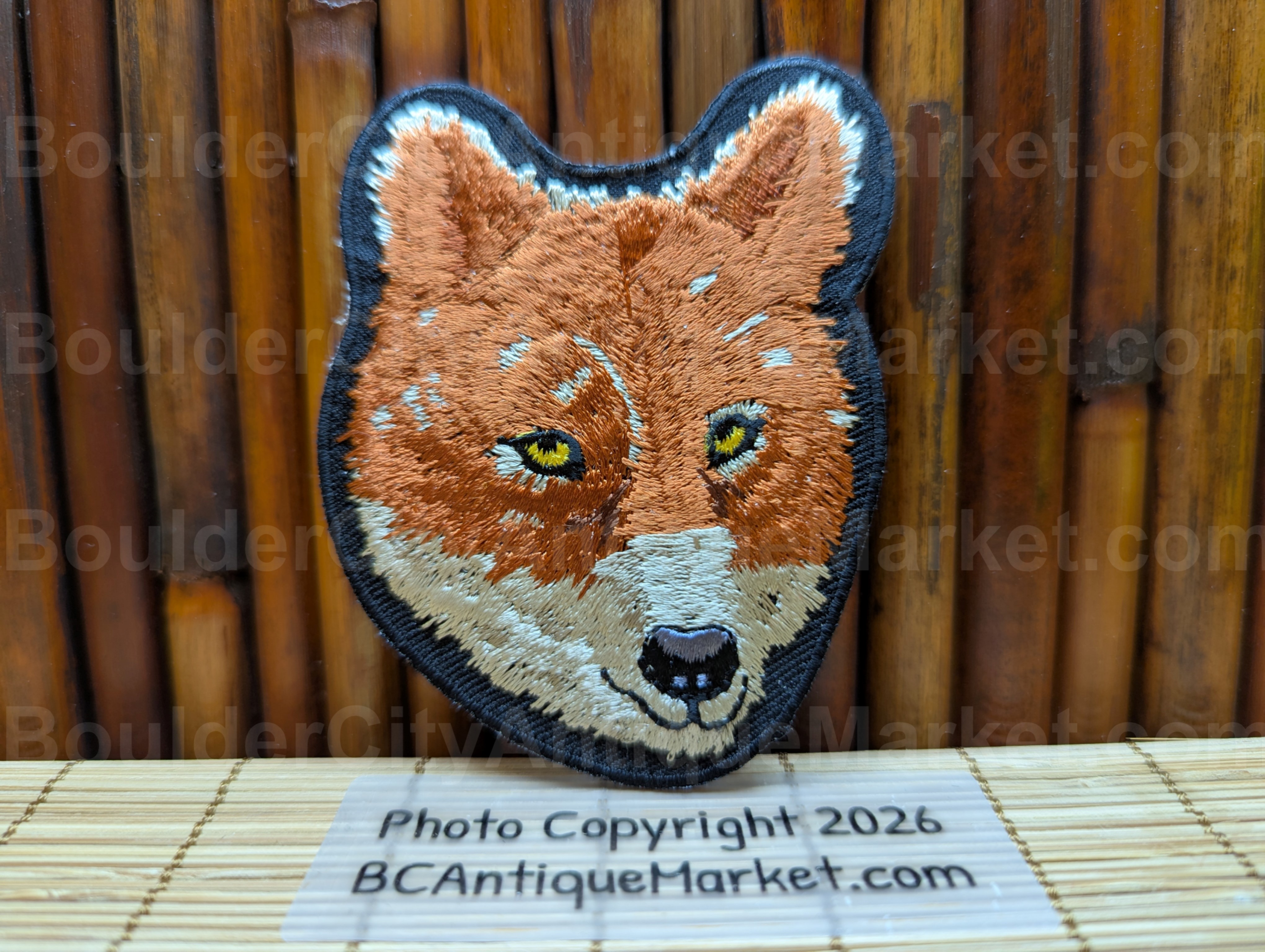Red Fox Iron On Patch