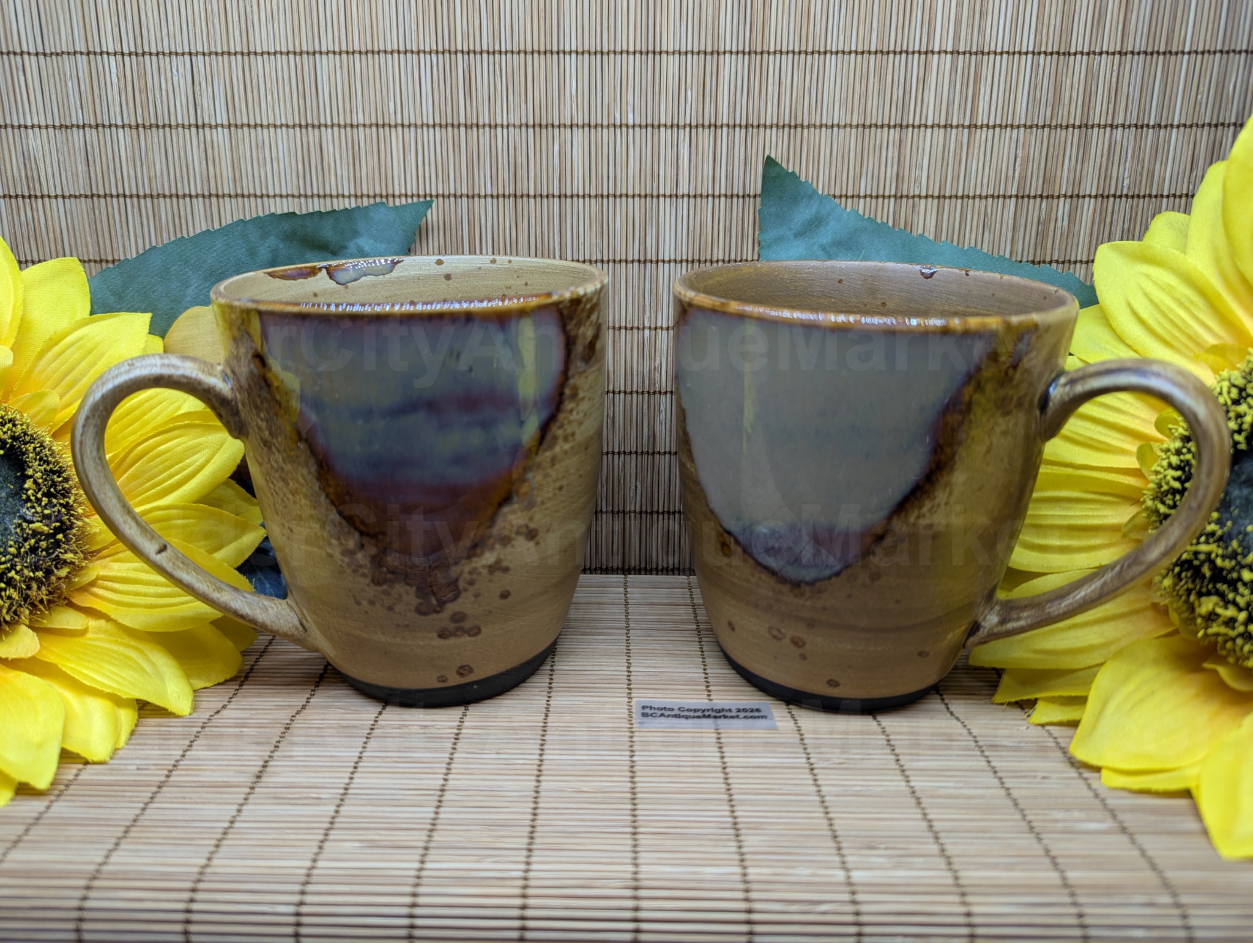 Pottery Coffee Cups 4951- Pair