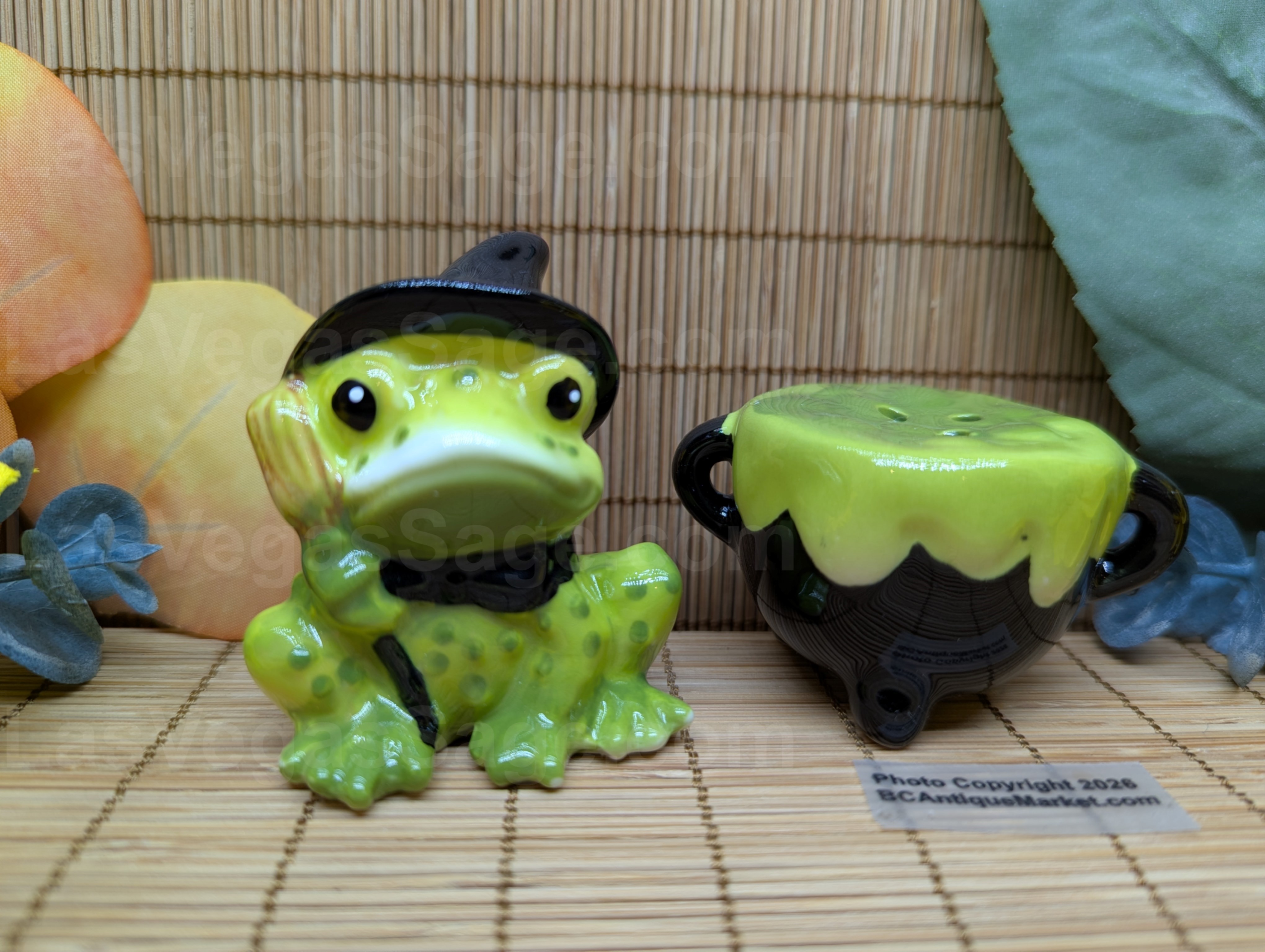 Toad and Cauldron Small Salt and Pepper Set