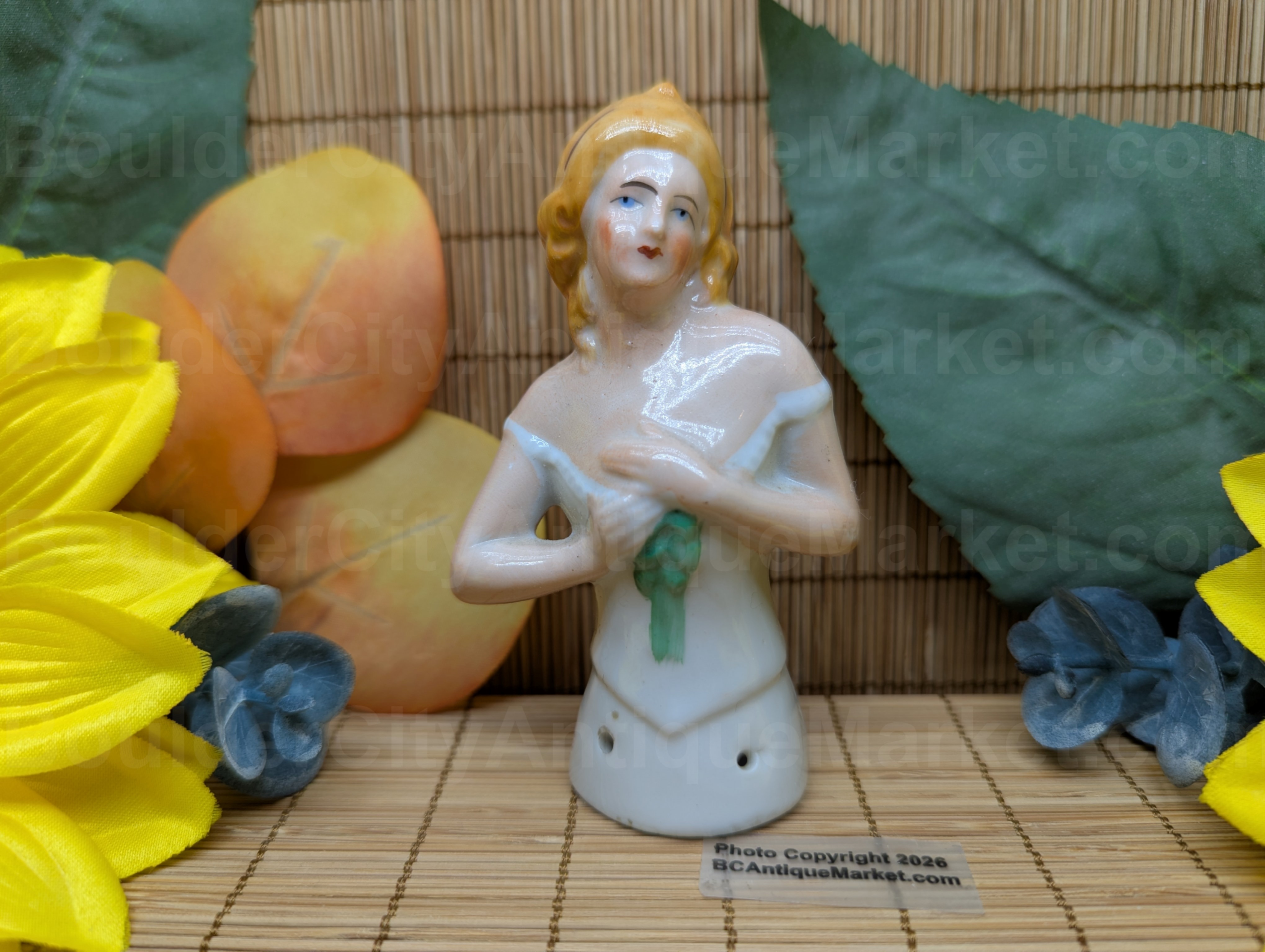 Vintage Porcelain White Half Doll