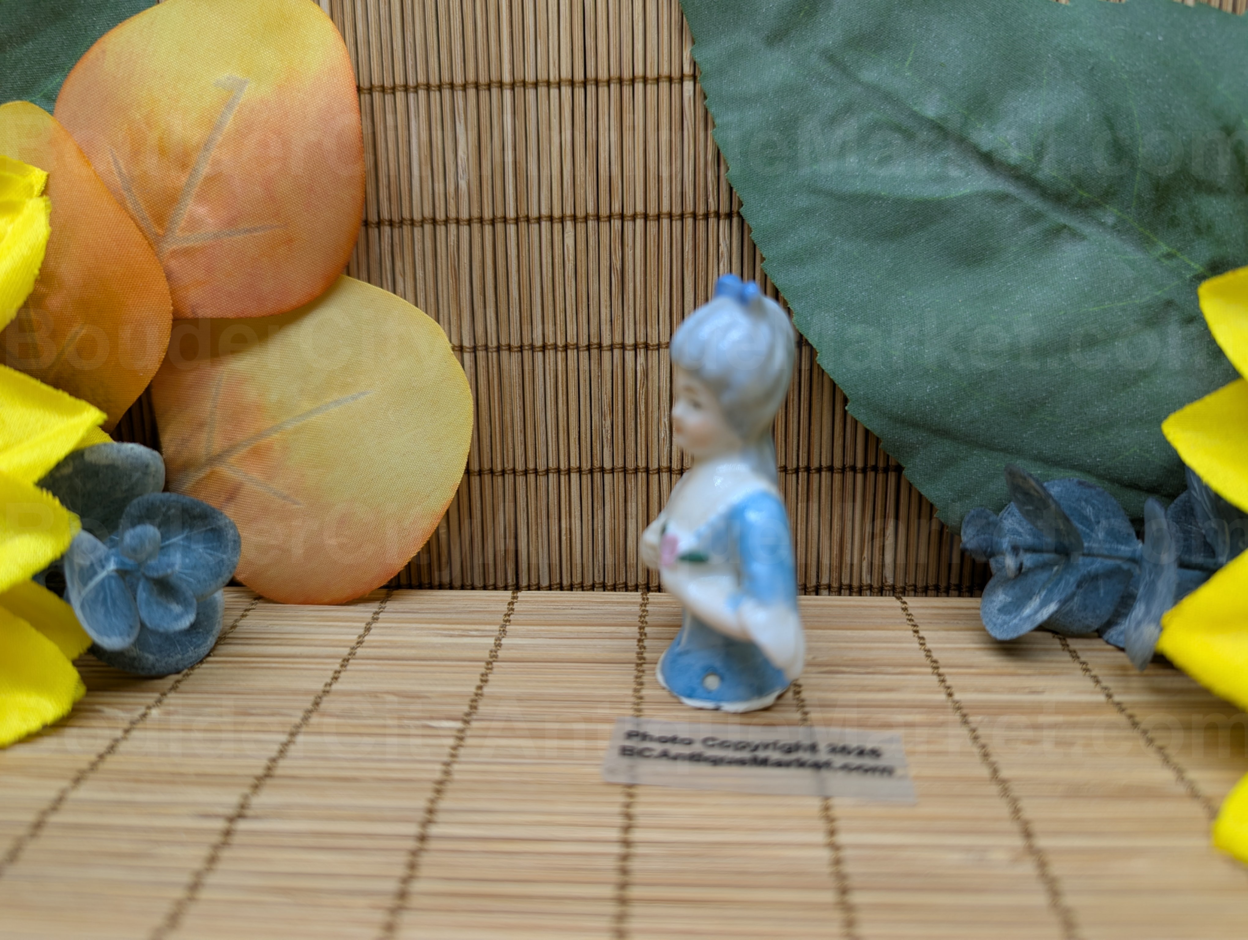 Vintage Porcelain Blue Half Doll - Image 2