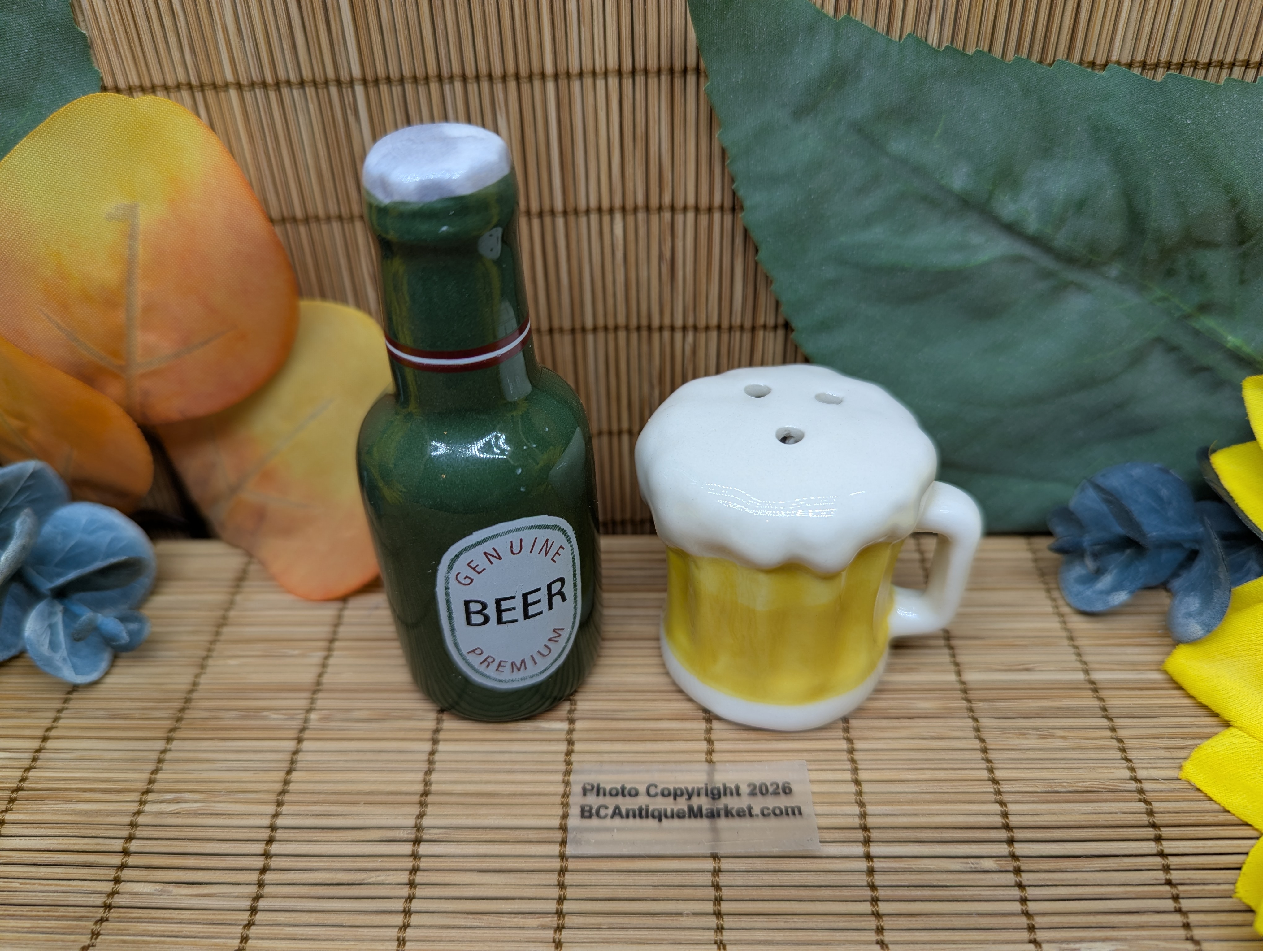 Beer Bottle and Mug Small Salt and Pepper Set - Image 2