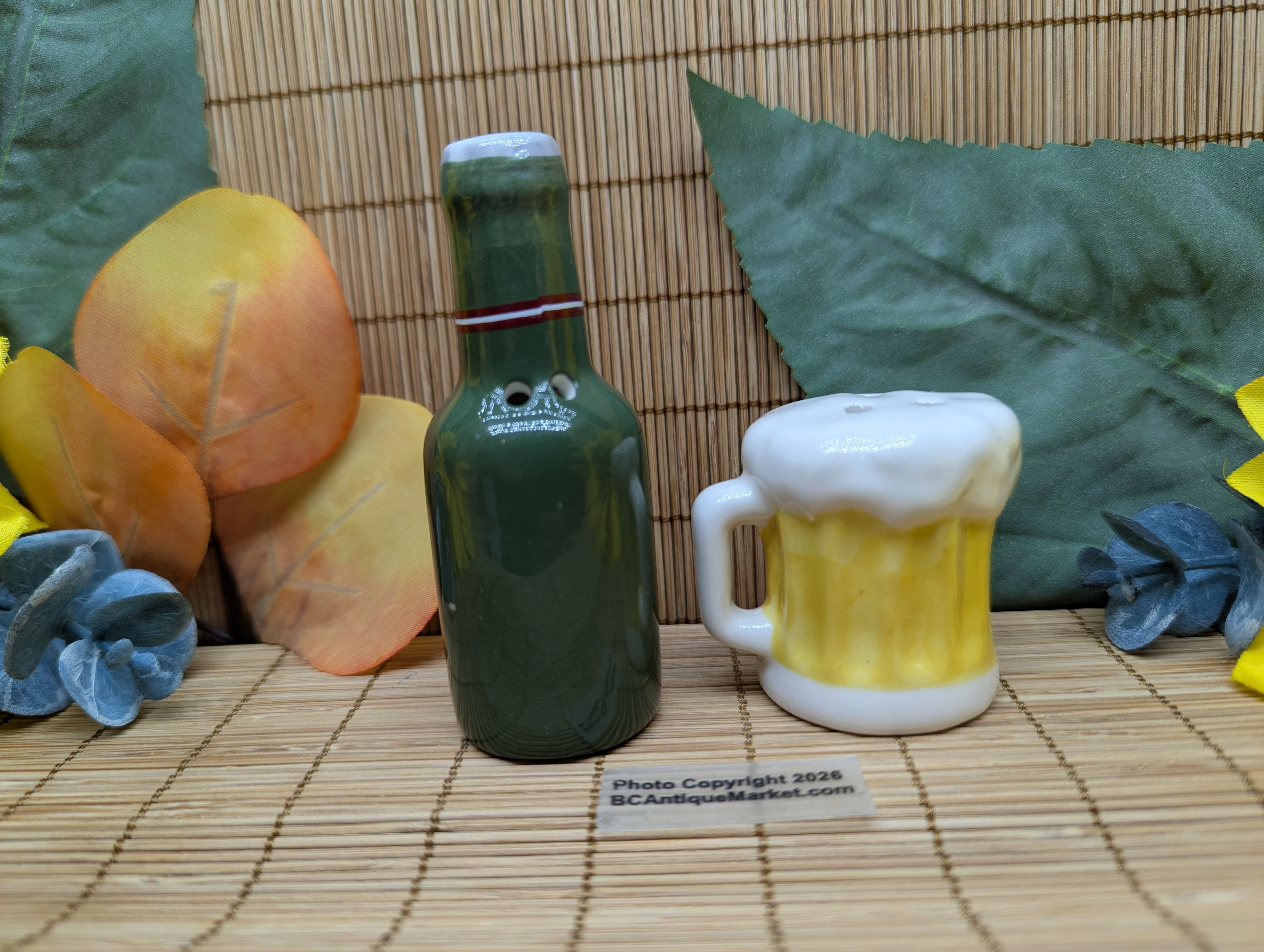 Beer Bottle and Mug Small Salt and Pepper Set - Image 4