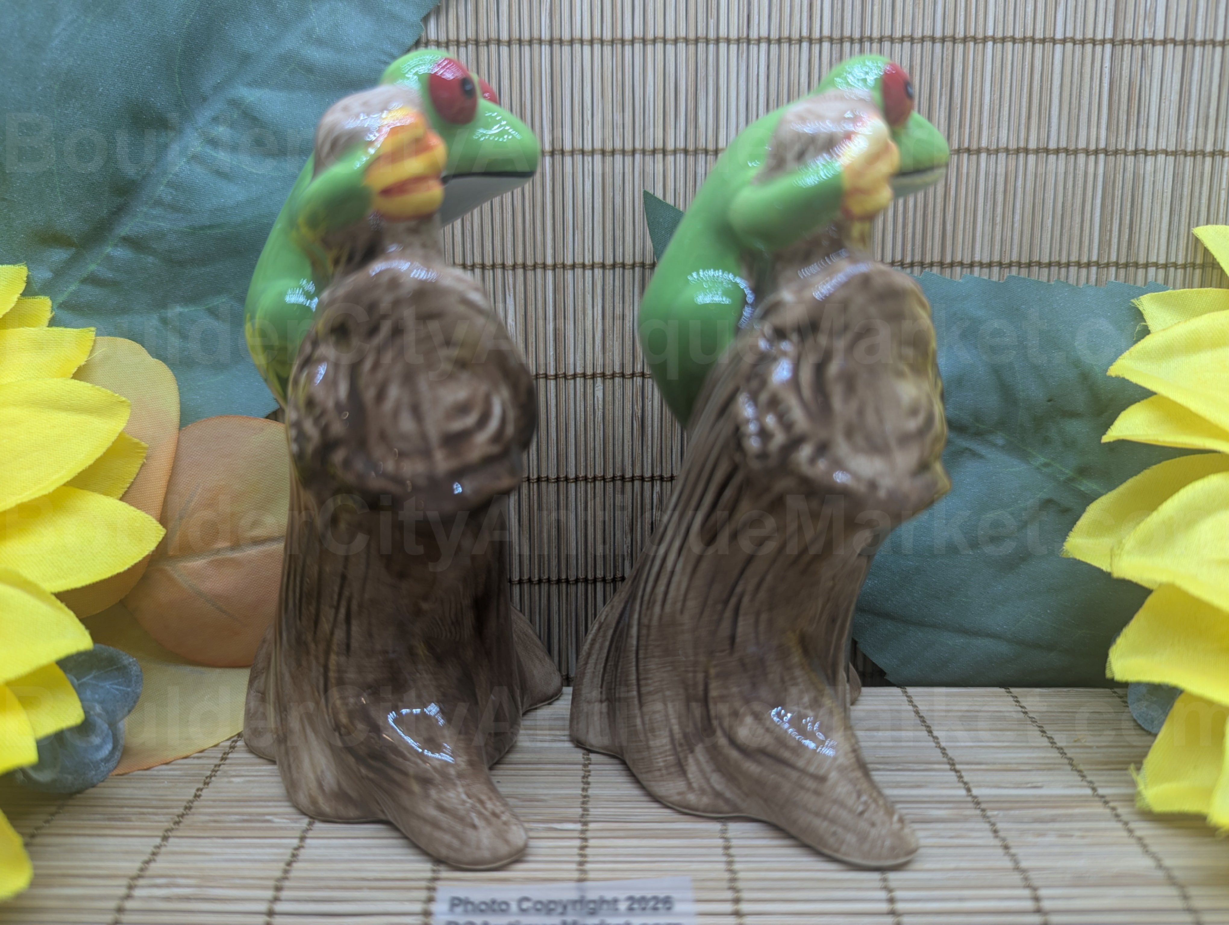Tree frogs on branches, how cute are these new 4-inch-tall salt and pepper shakers?