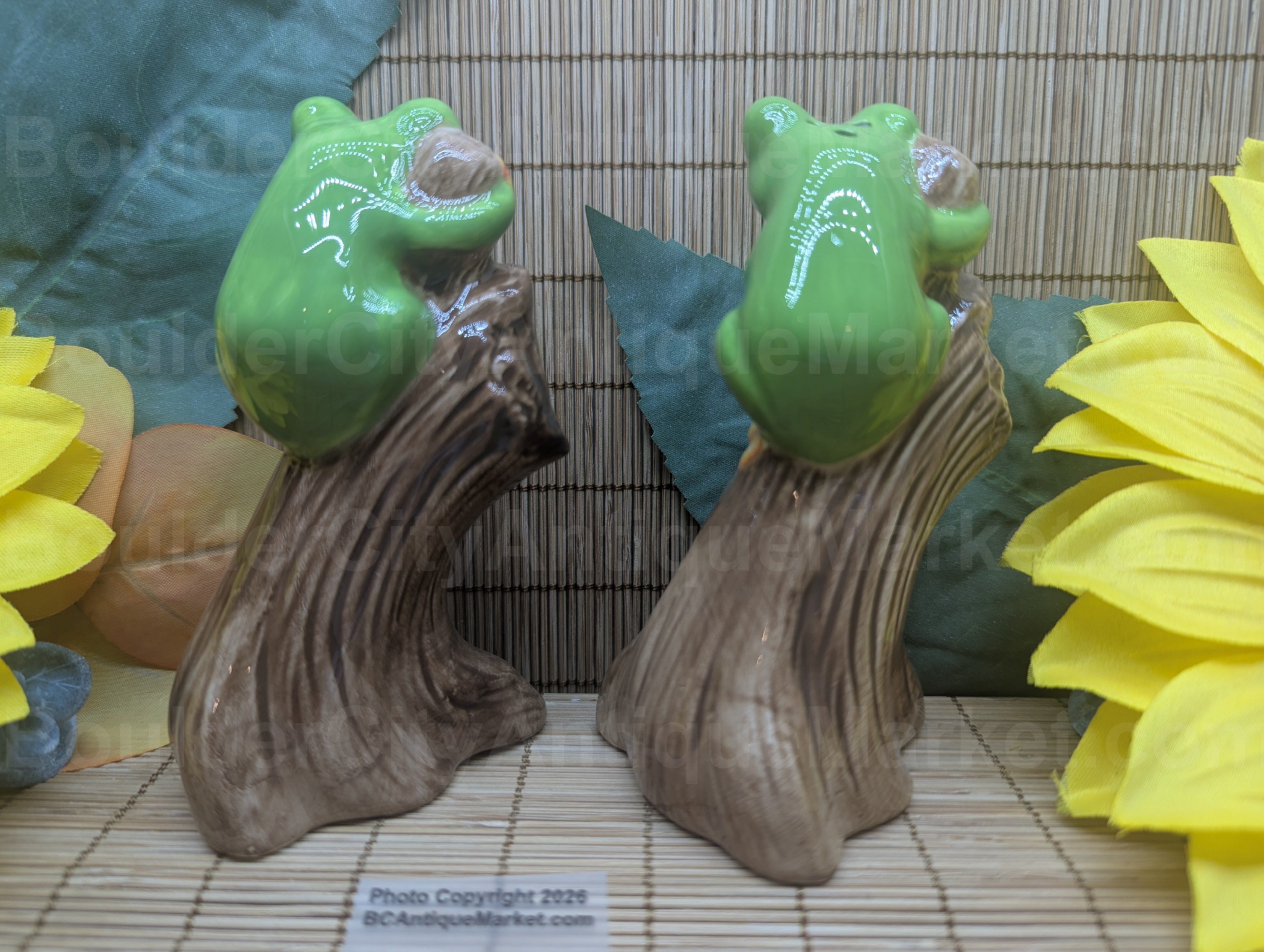 Tree frogs on branches, how cute are these new 4-inch-tall salt and pepper shakers?