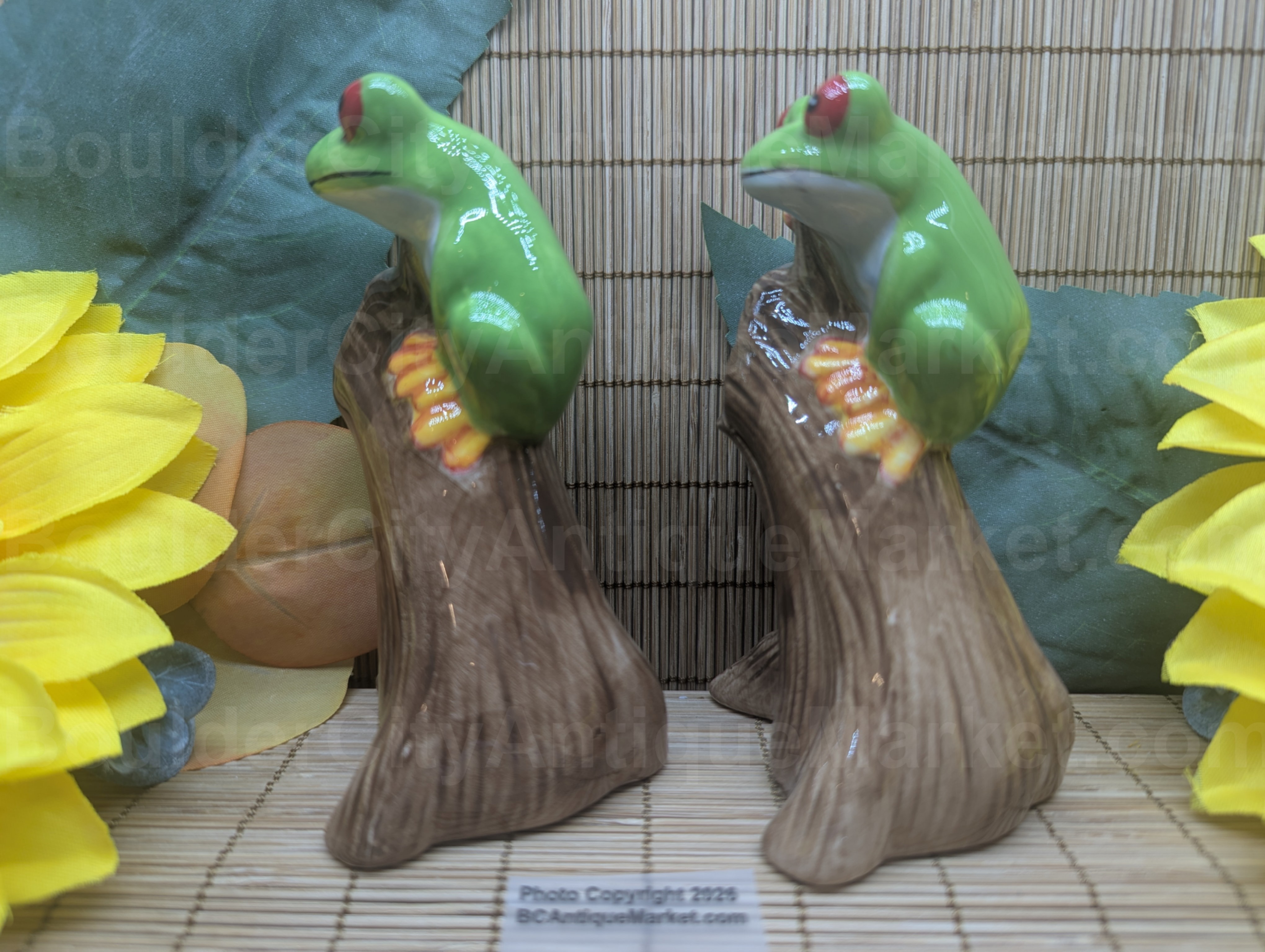 Tree frogs on branches, how cute are these new 4-inch-tall salt and pepper shakers?
