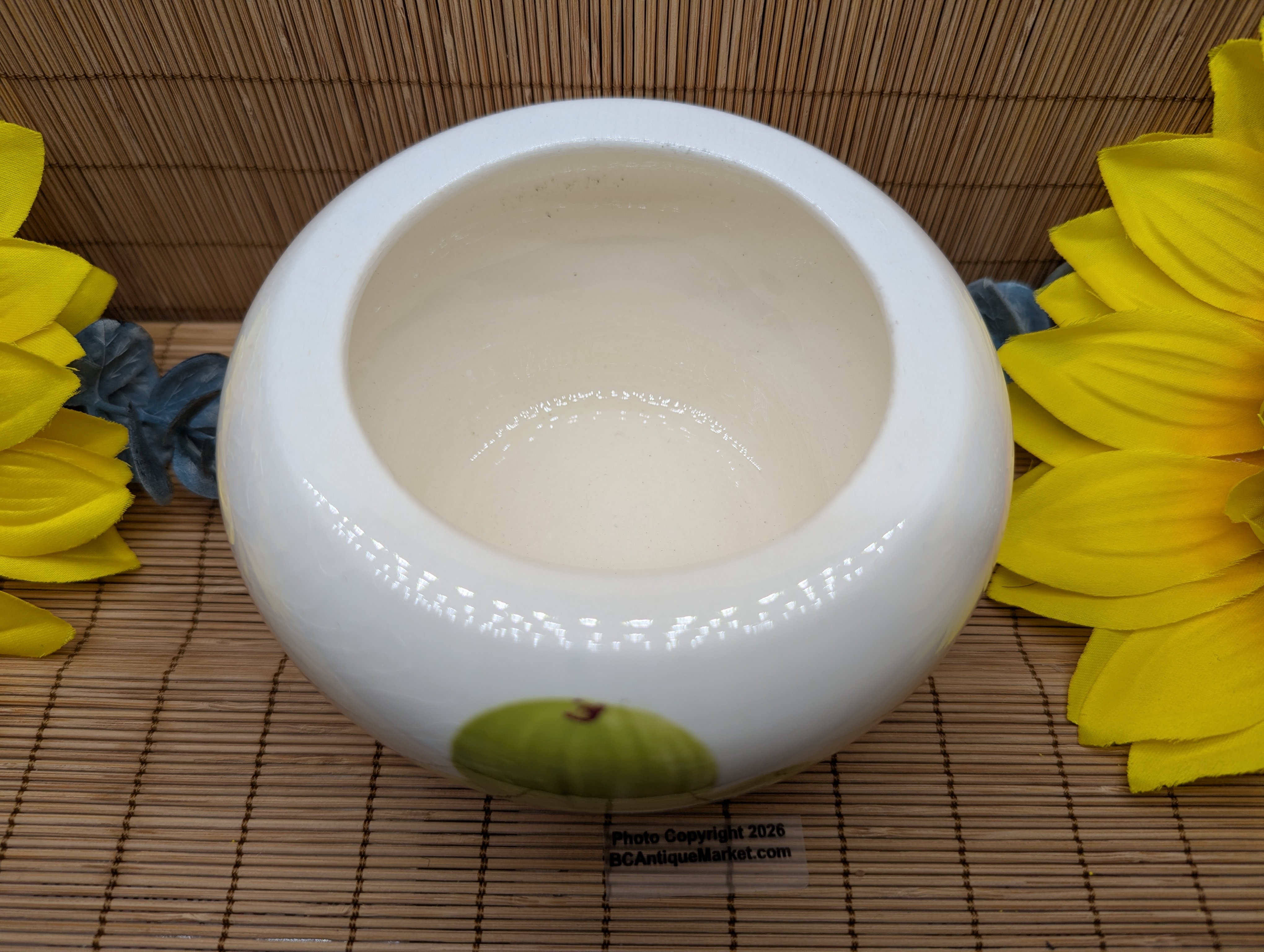 Dixie Dogwood Topsy Turvy Sugar Bowl Blue Ridge Pottery