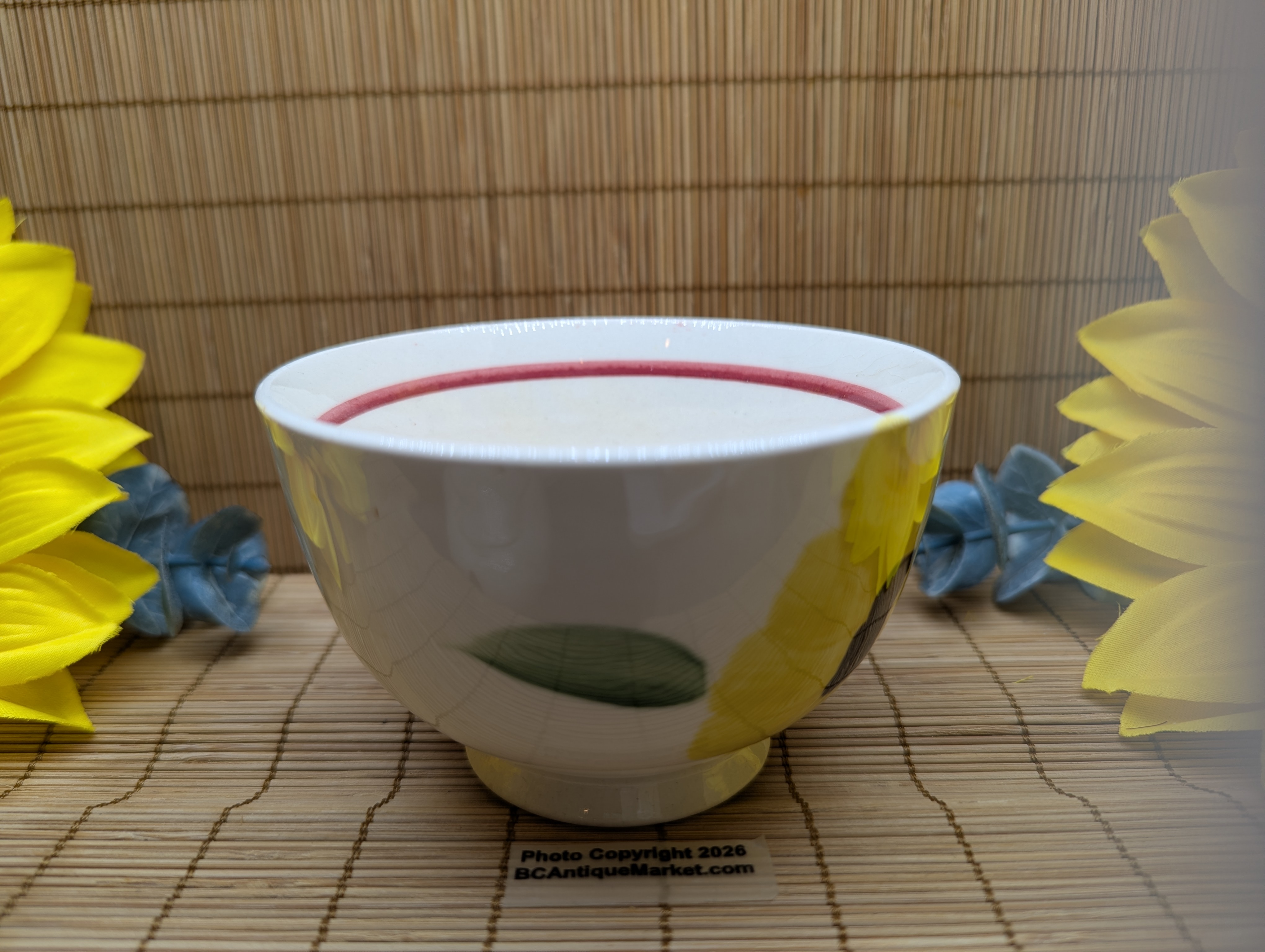 Sungold Cup with Bead Handle Blue Ridge Pottery