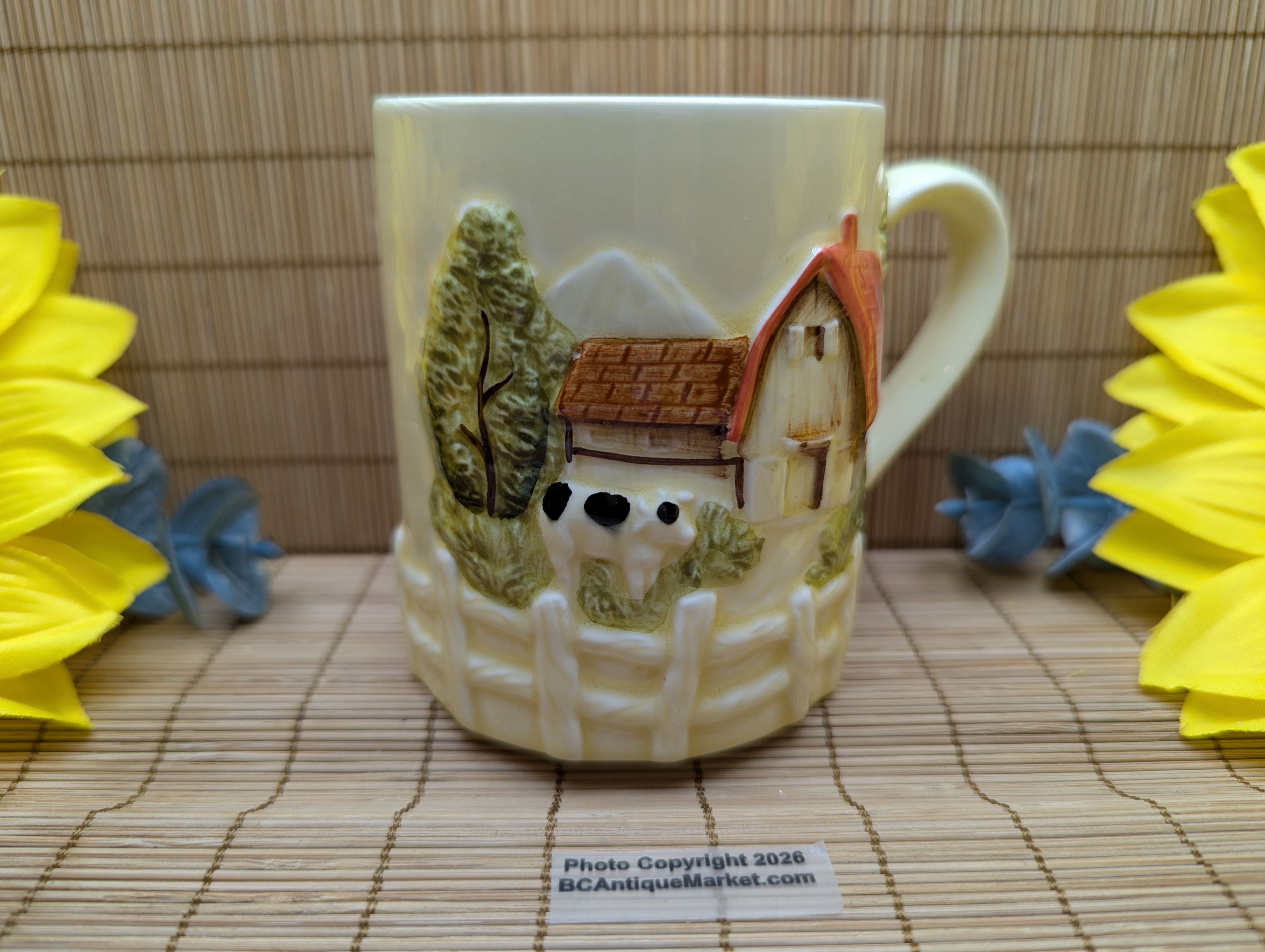 Marks & Rosenfeld Embossed Farm Mug 1960-1970