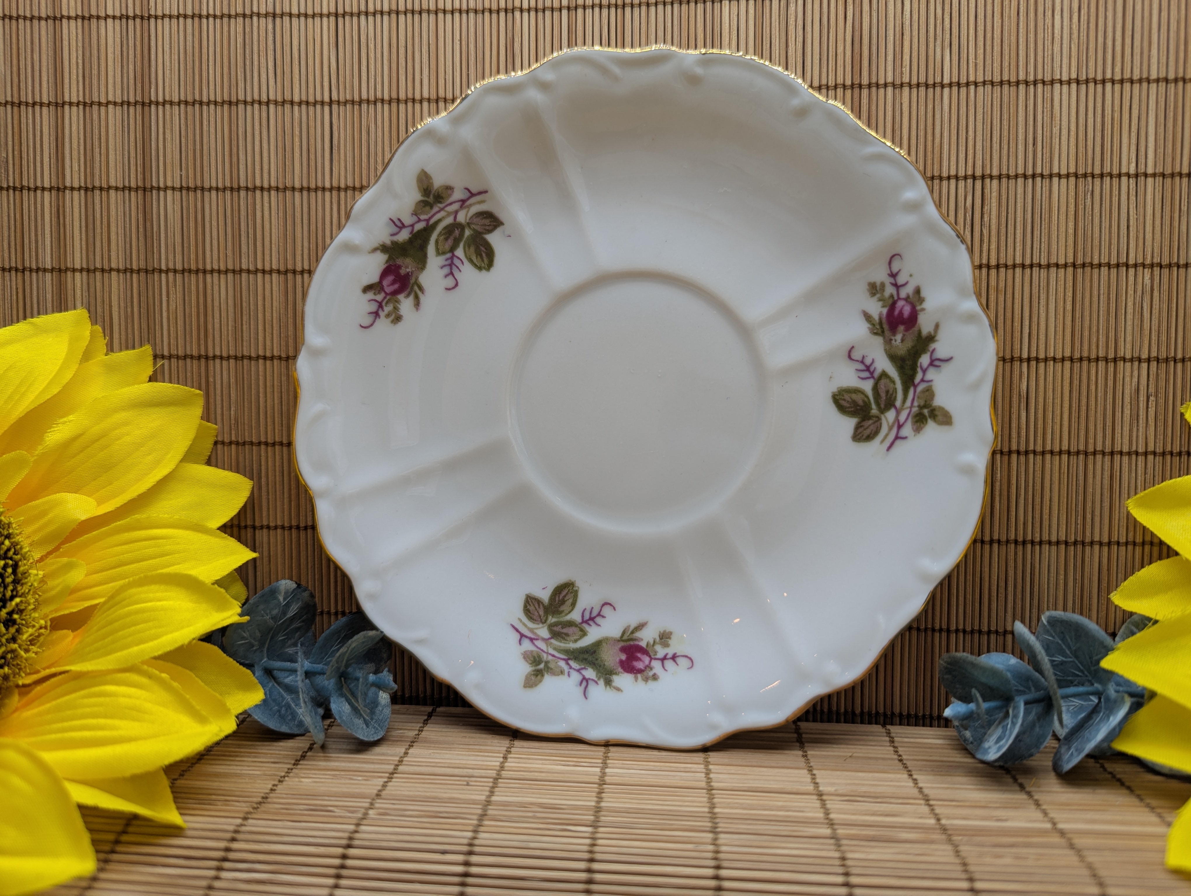 Moss Rose Teacup and Saucer, Japan 1960s