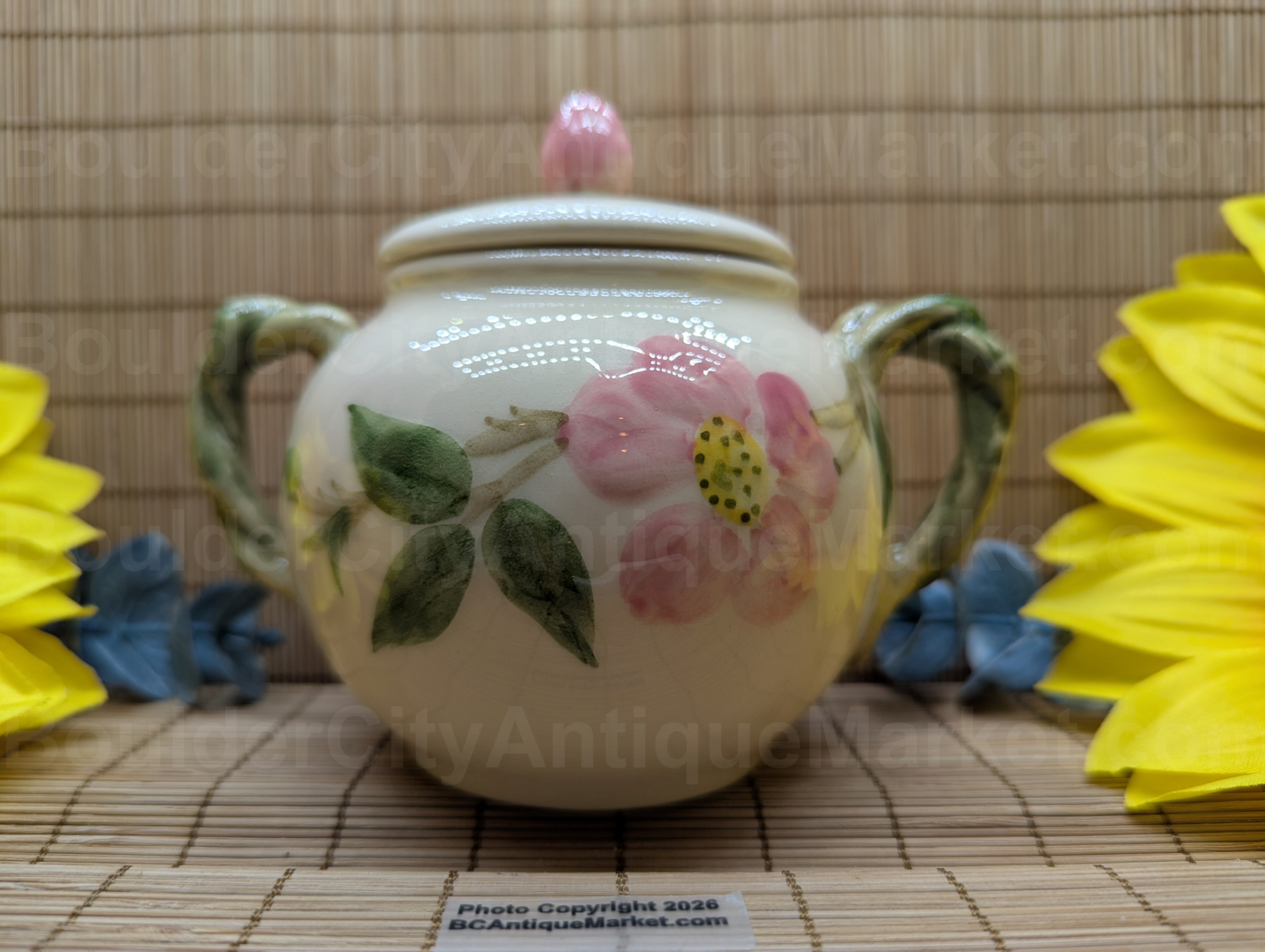 Desert Rose Sugar Bowl With Lid 1940-1947