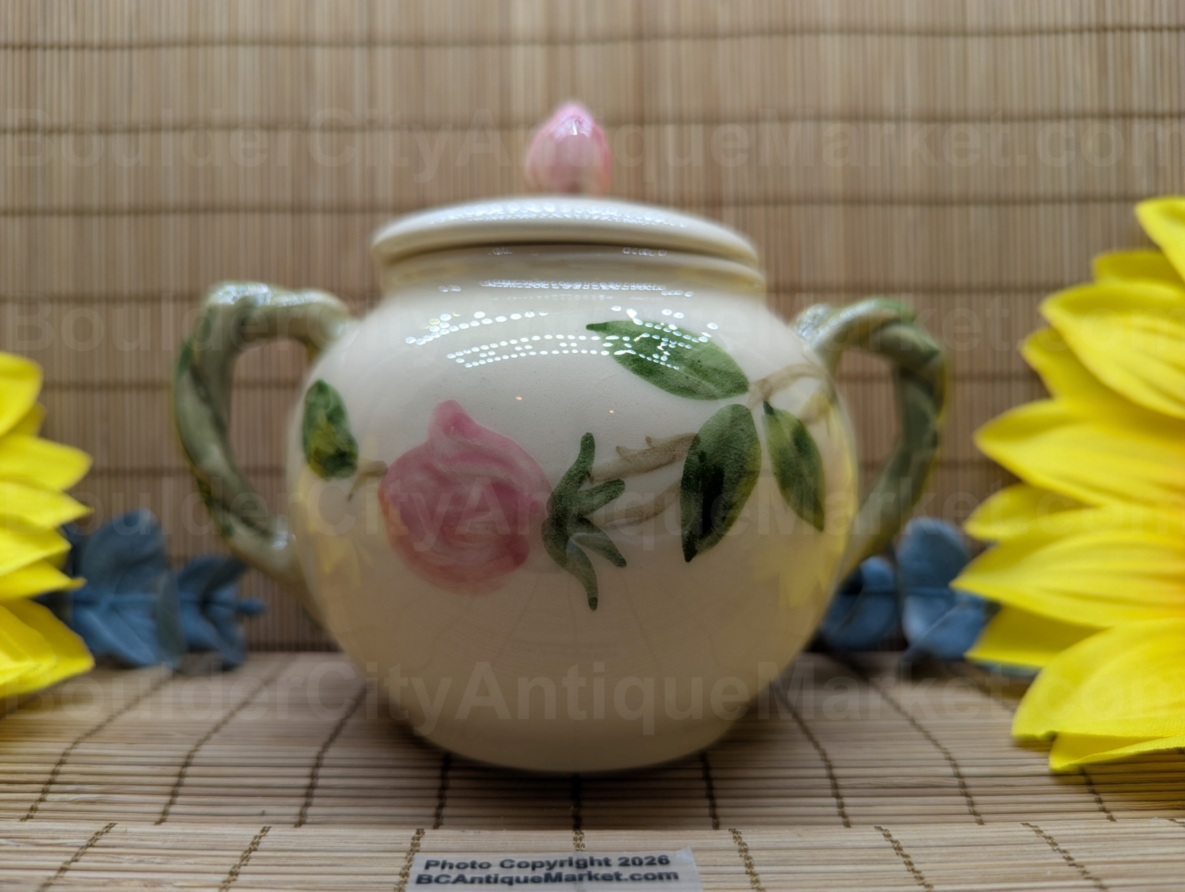 Desert Rose Sugar Bowl With Lid 1940-1947
