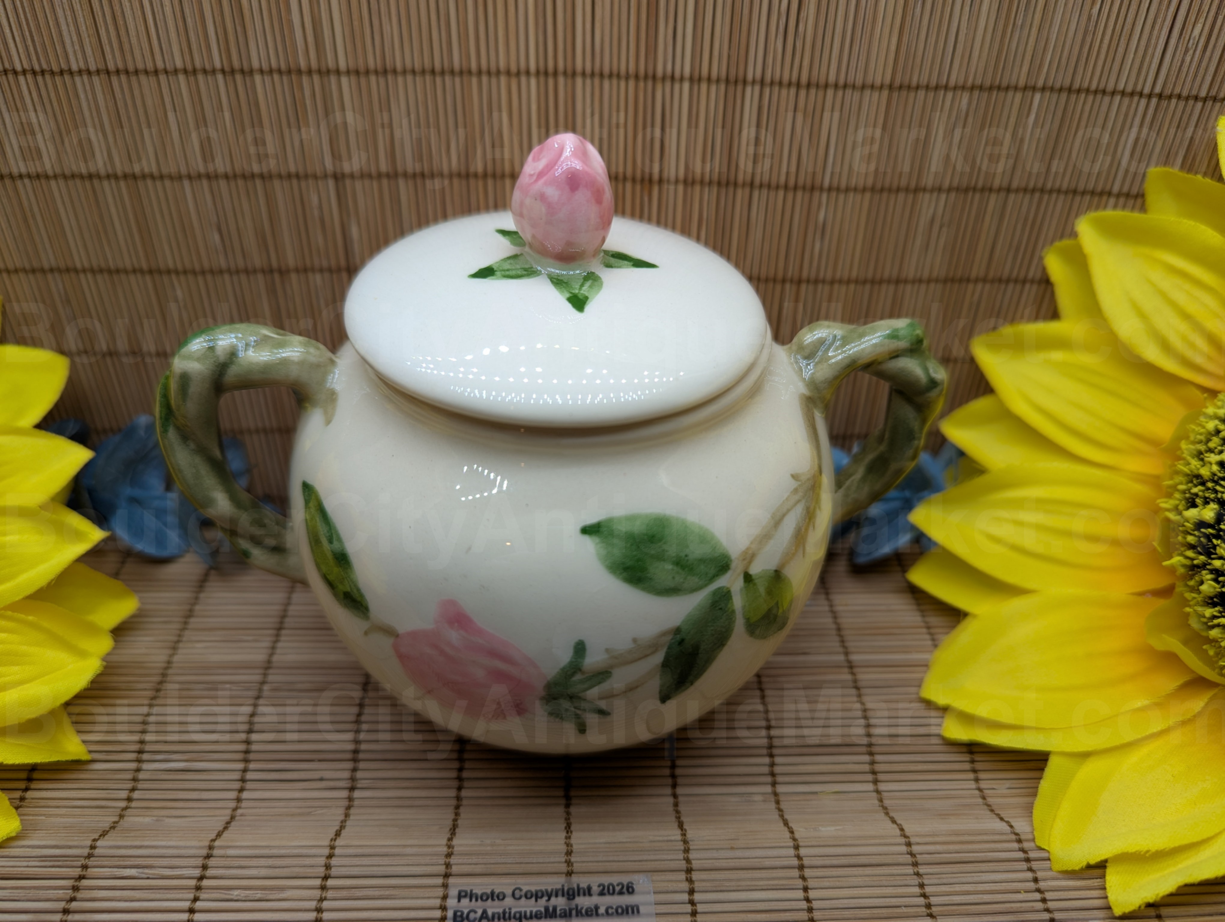 Desert Rose Sugar Bowl With Lid 1940-1947