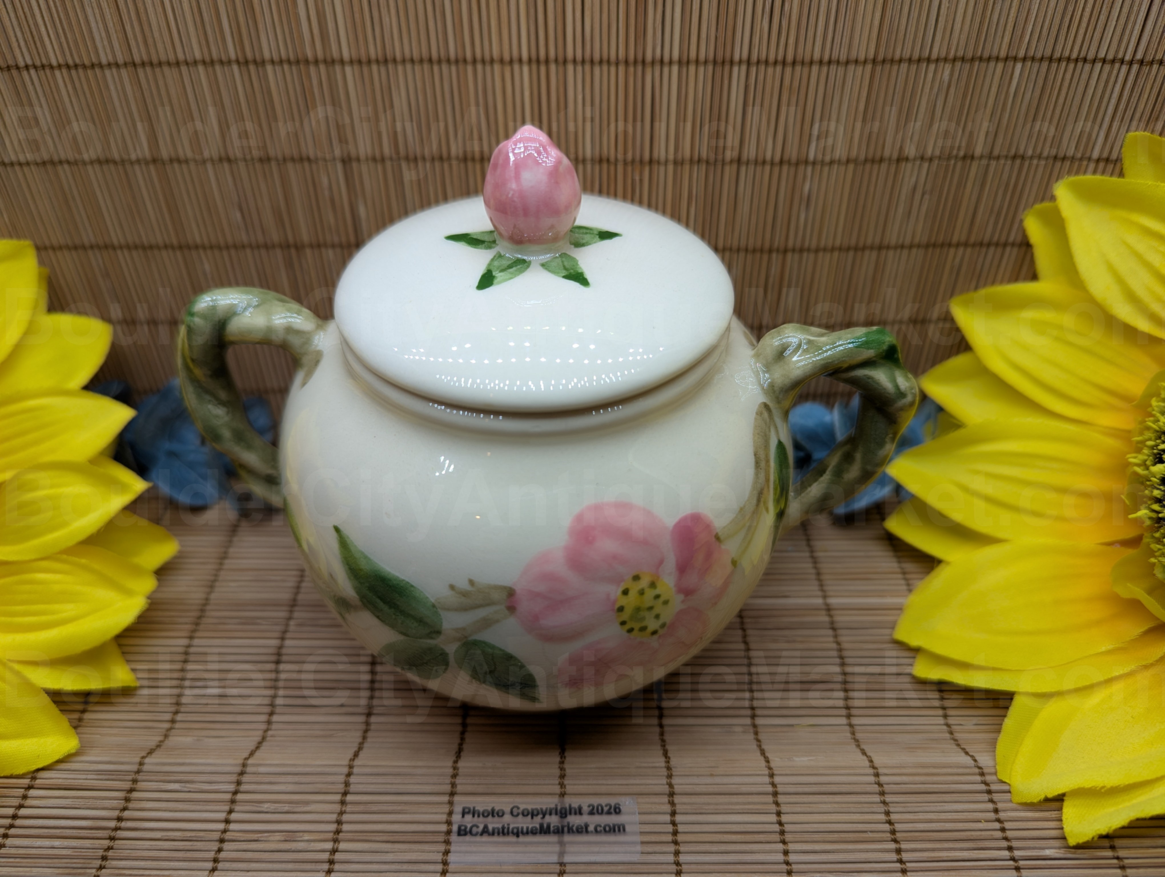 Desert Rose Sugar Bowl With Lid 1940-1947