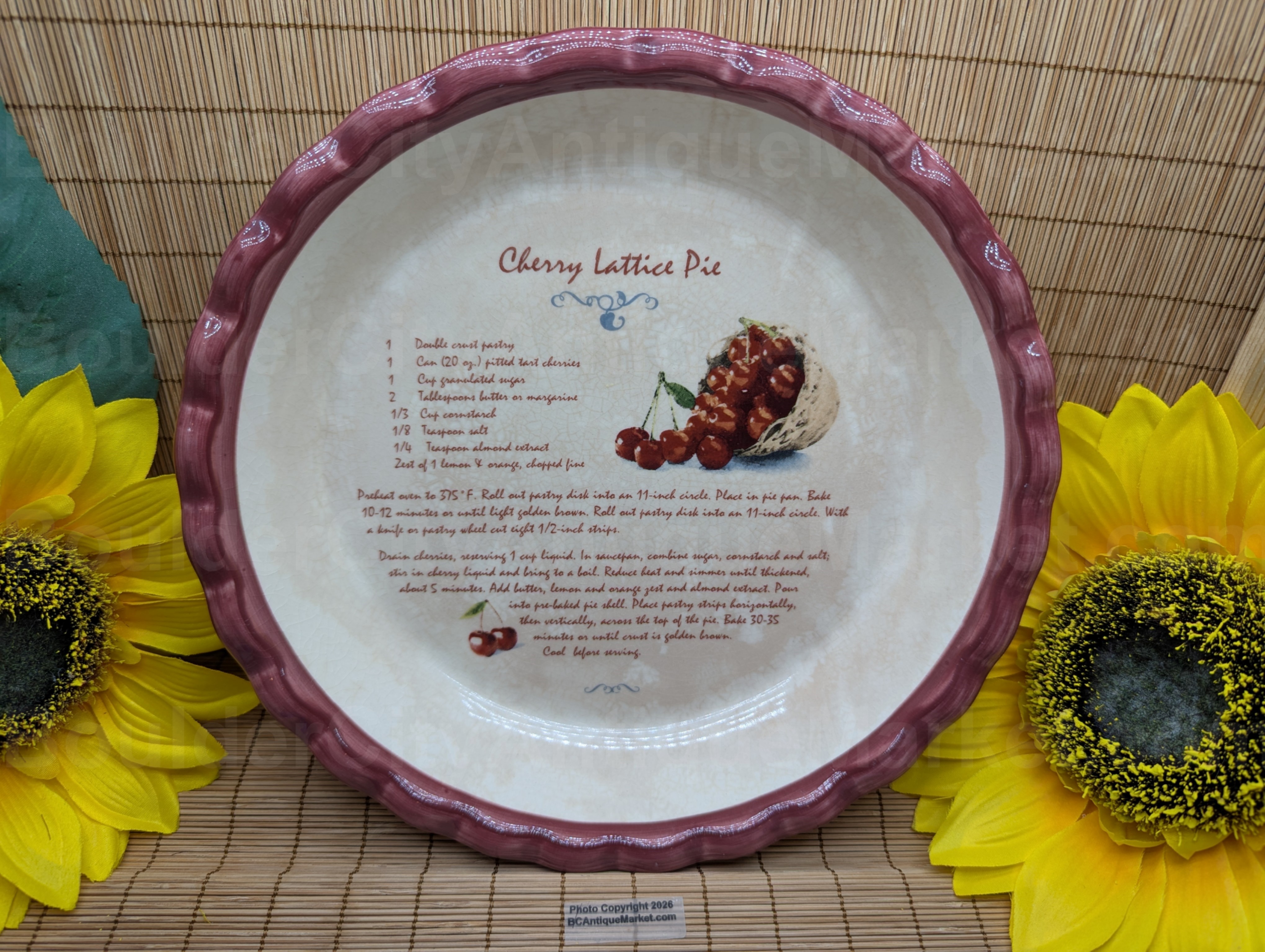 Cherry Lattice Pie Recipe Dish