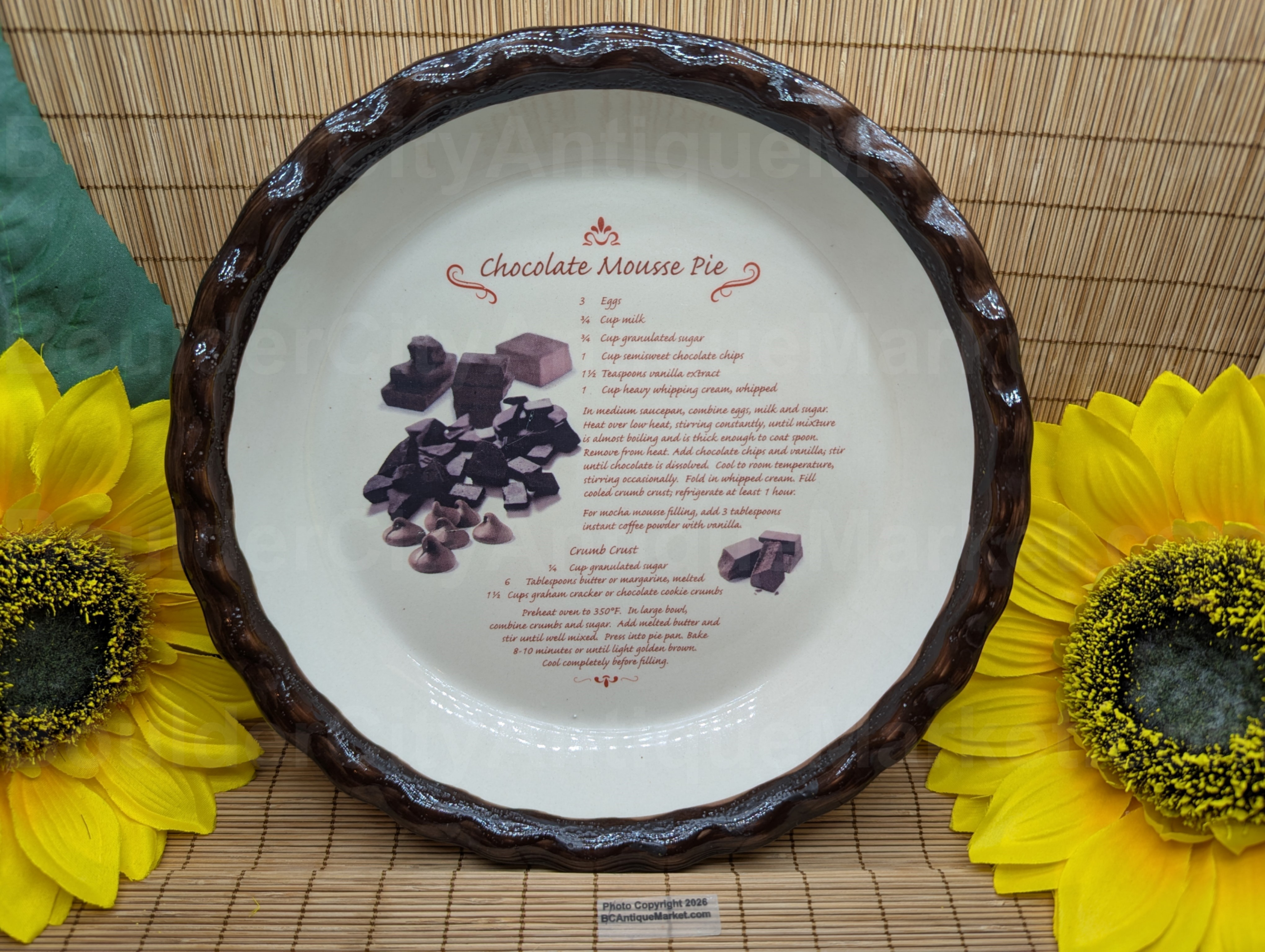 Chocolate Mousse Pie Recipe Dish