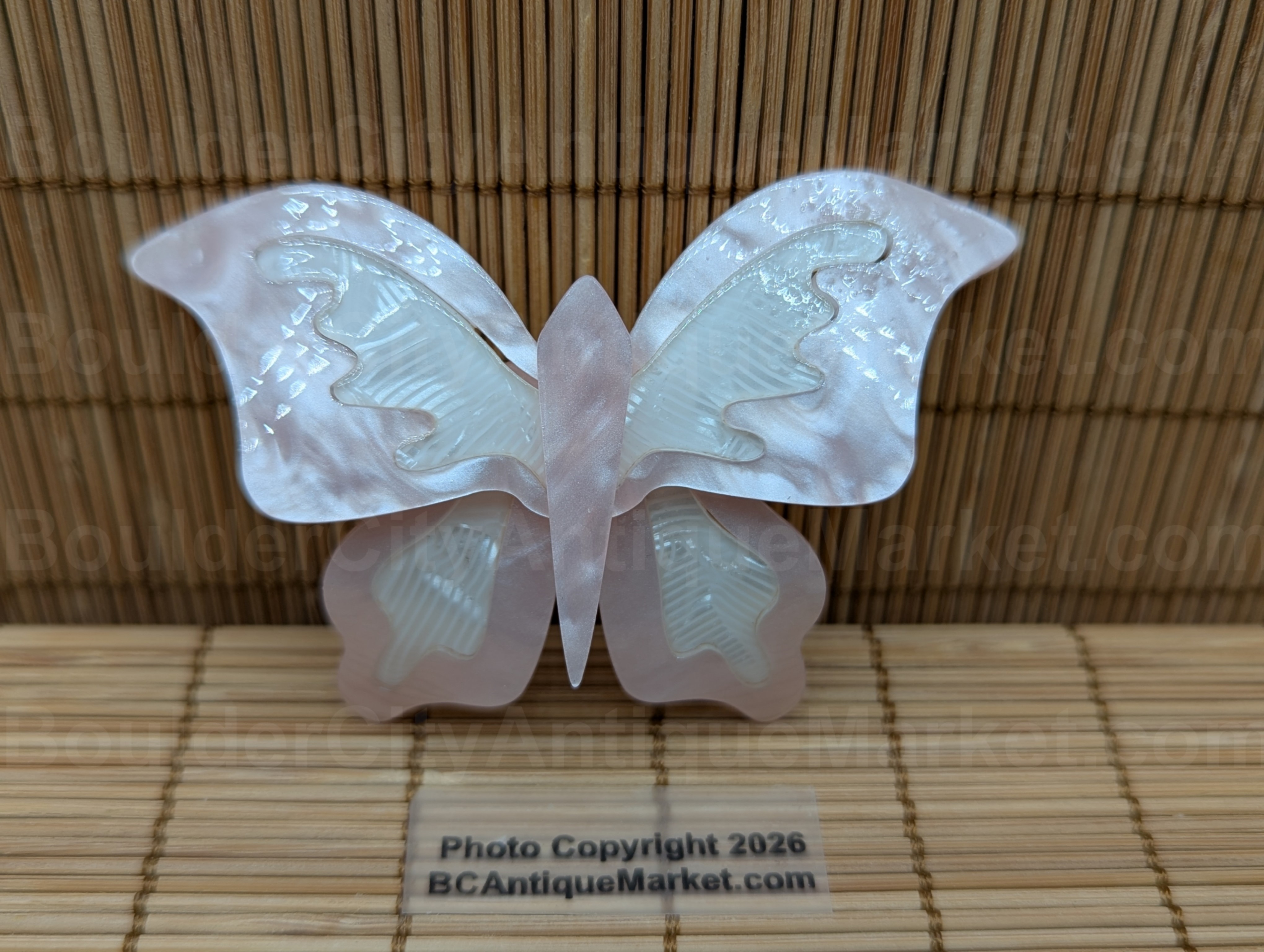 Pink Butterfly in 3D Acrylic Brooch