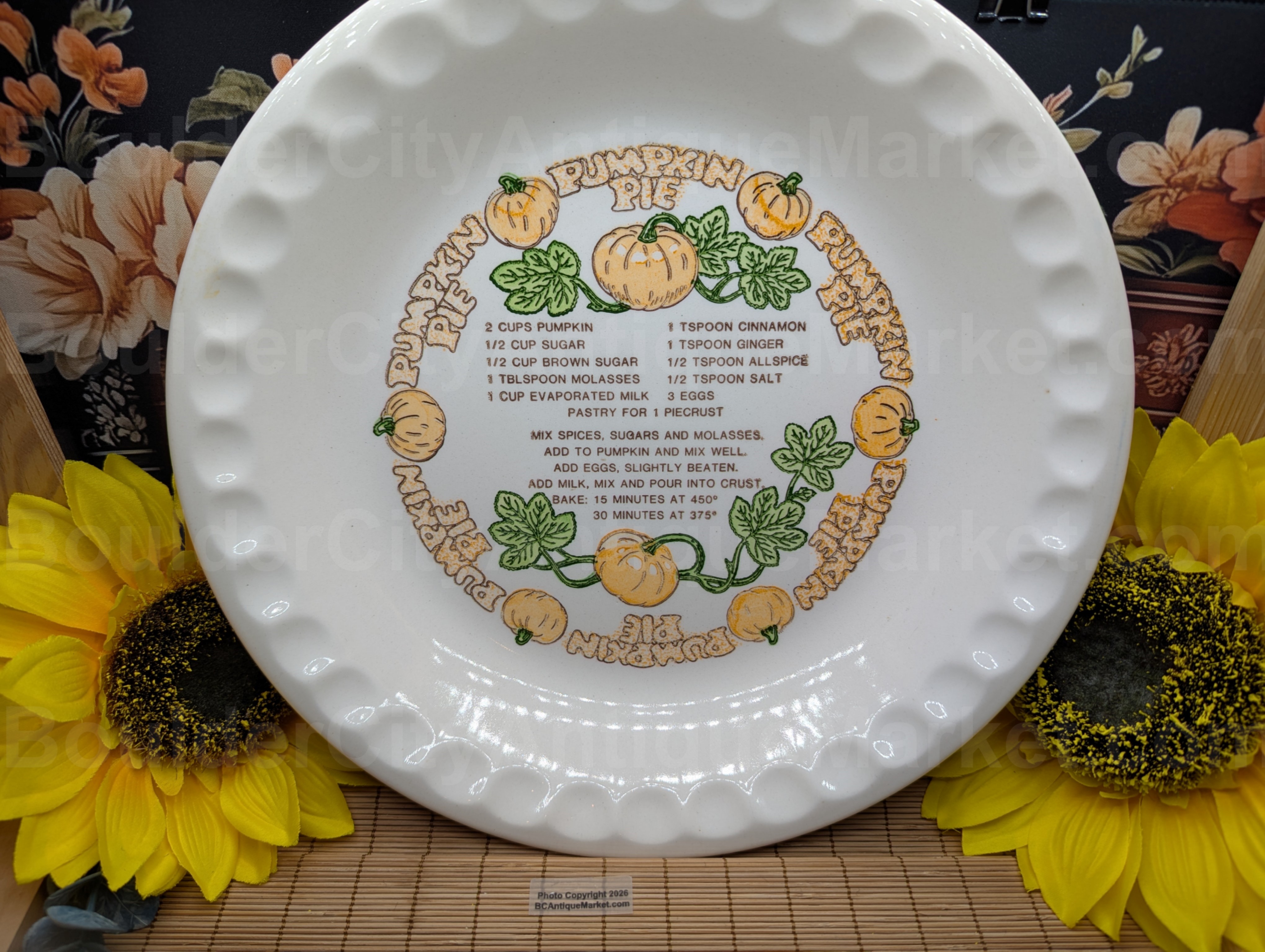 Pumpkin Pie Recipe Large Dish